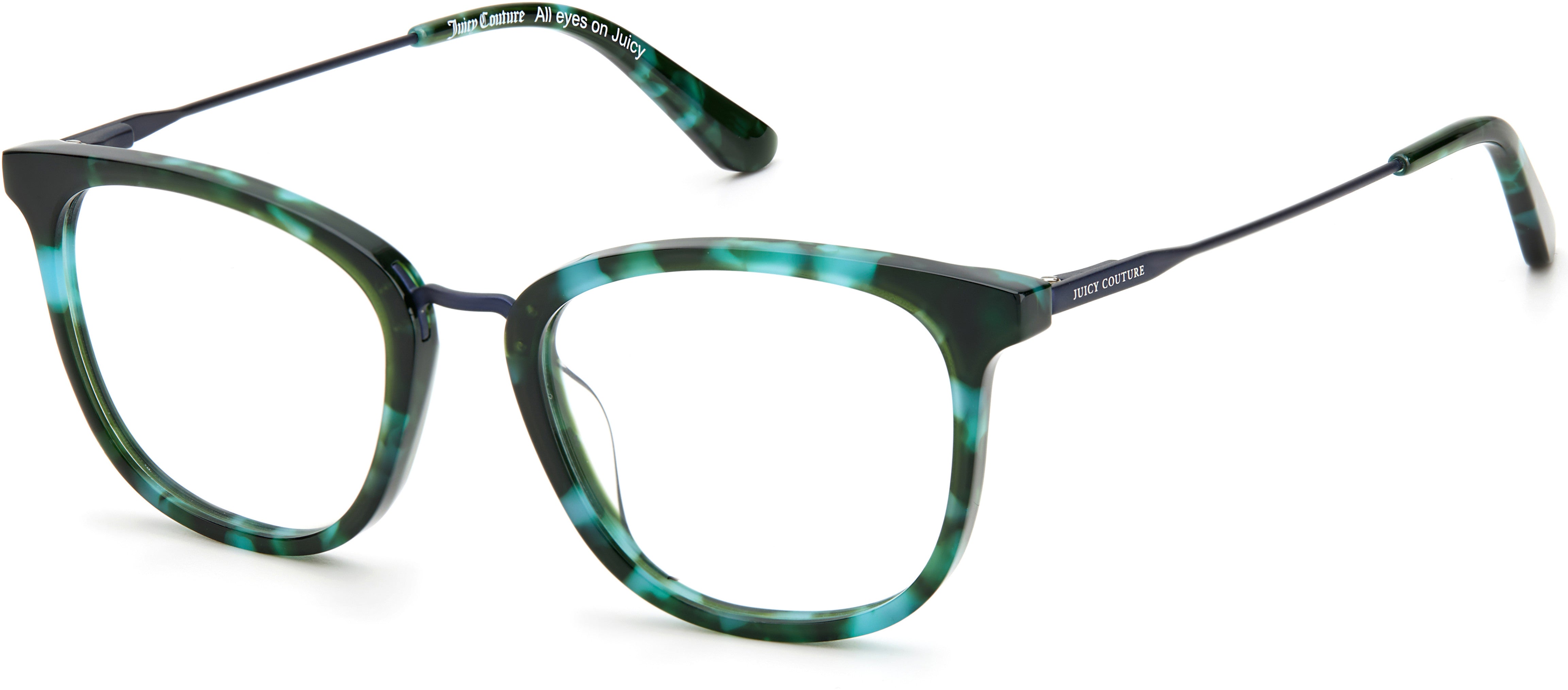 Juicy Couture Juicy 219 Rectangular Eyeglasses 0XGW-0XGW  Green Havana (00 Demo Lens)