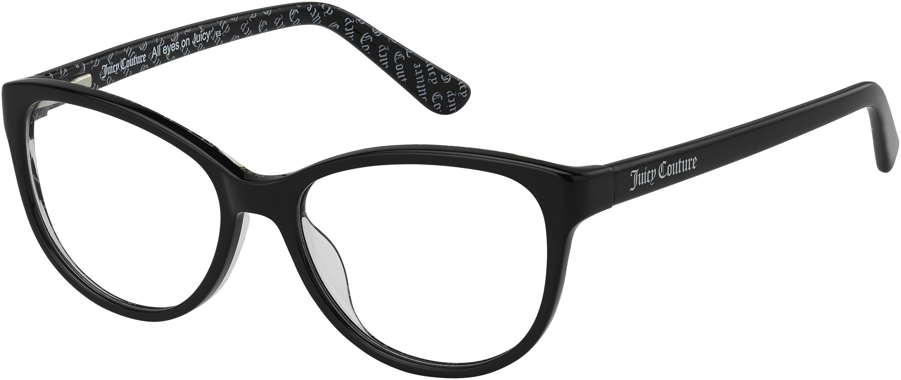 Juicy Couture Juicy 300 Rectangular Eyeglasses 0807-0807  Black (00 Demo Lens)
