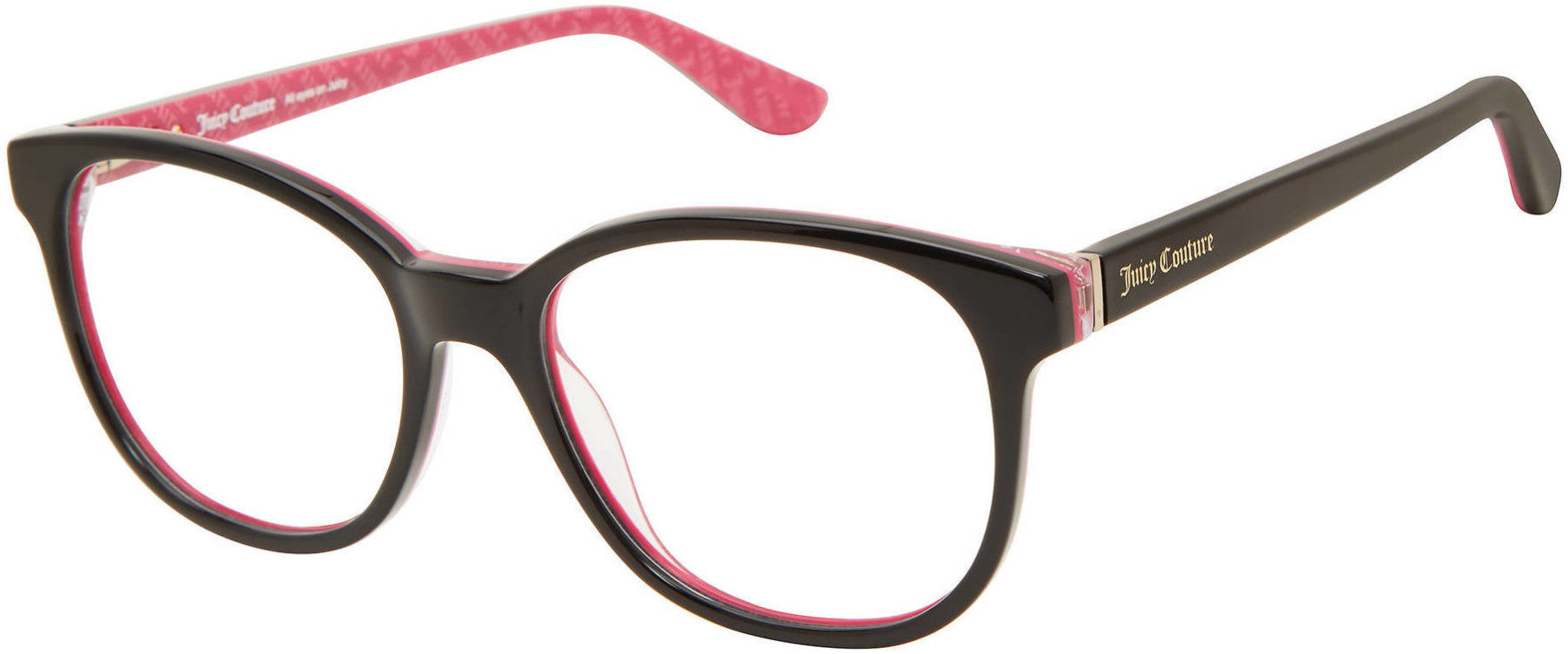 Juicy Couture Juicy 301 Rectangular Eyeglasses 0807-0807  Black (00 Demo Lens)