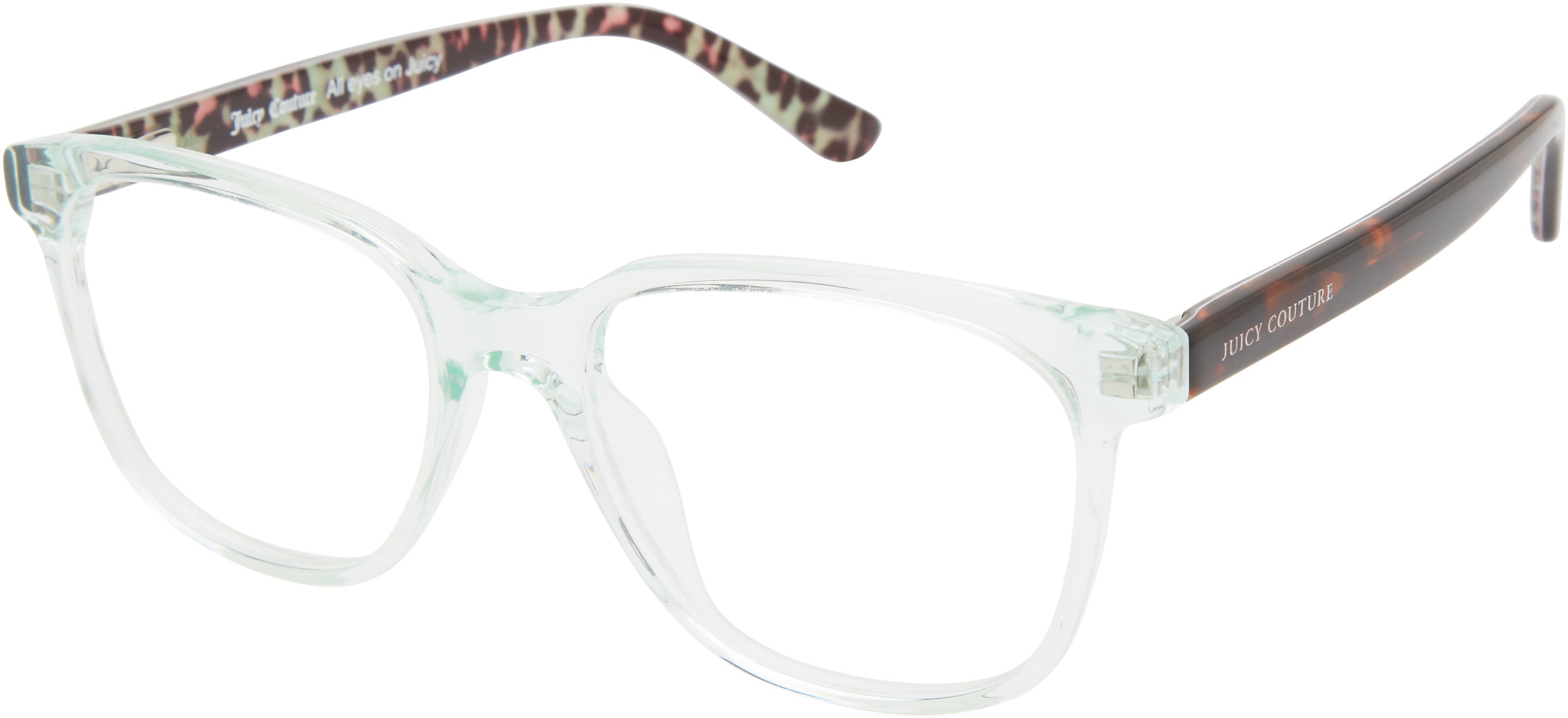 Juicy Couture Juicy 304 Oval Modified Eyeglasses 00OX-00OX  Crystal Green Rust (00 Demo Lens)