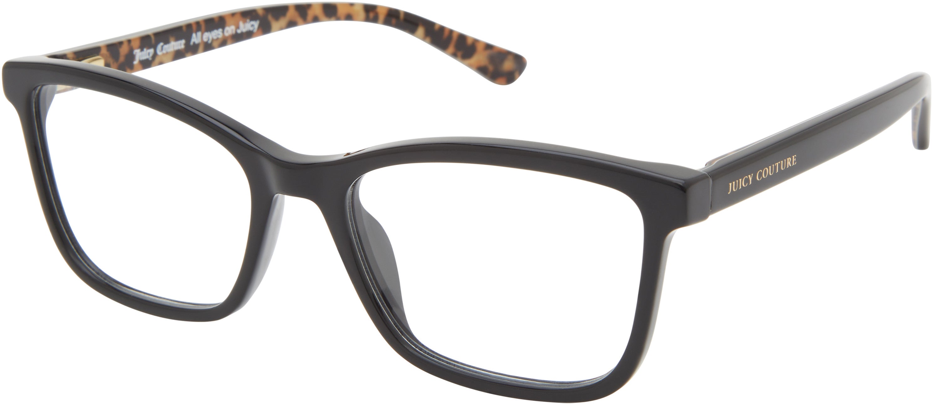 Juicy Couture Juicy 305 Rectangular Eyeglasses 0807-0807  Black (00 Demo Lens)