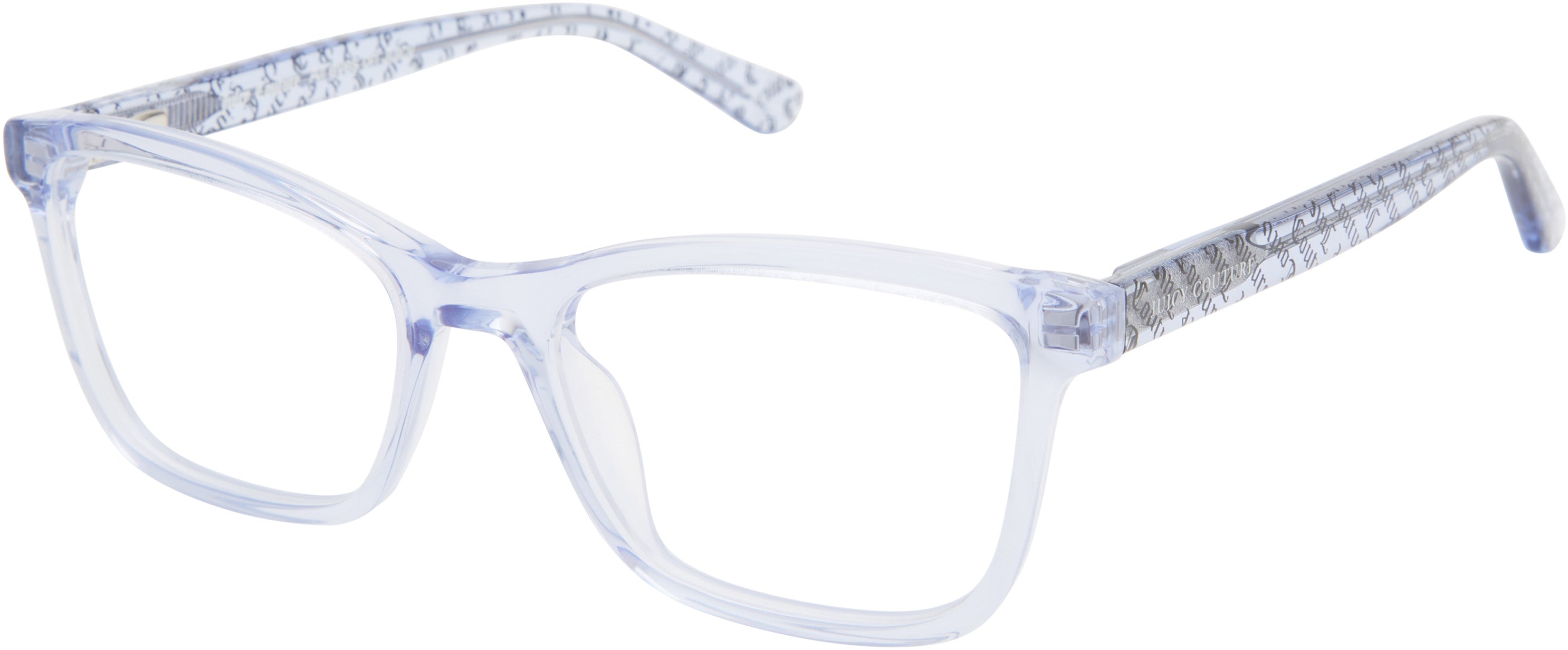 Juicy Couture Juicy 305 Rectangular Eyeglasses 0QM4-0QM4  Crystal Blue (00 Demo Lens)