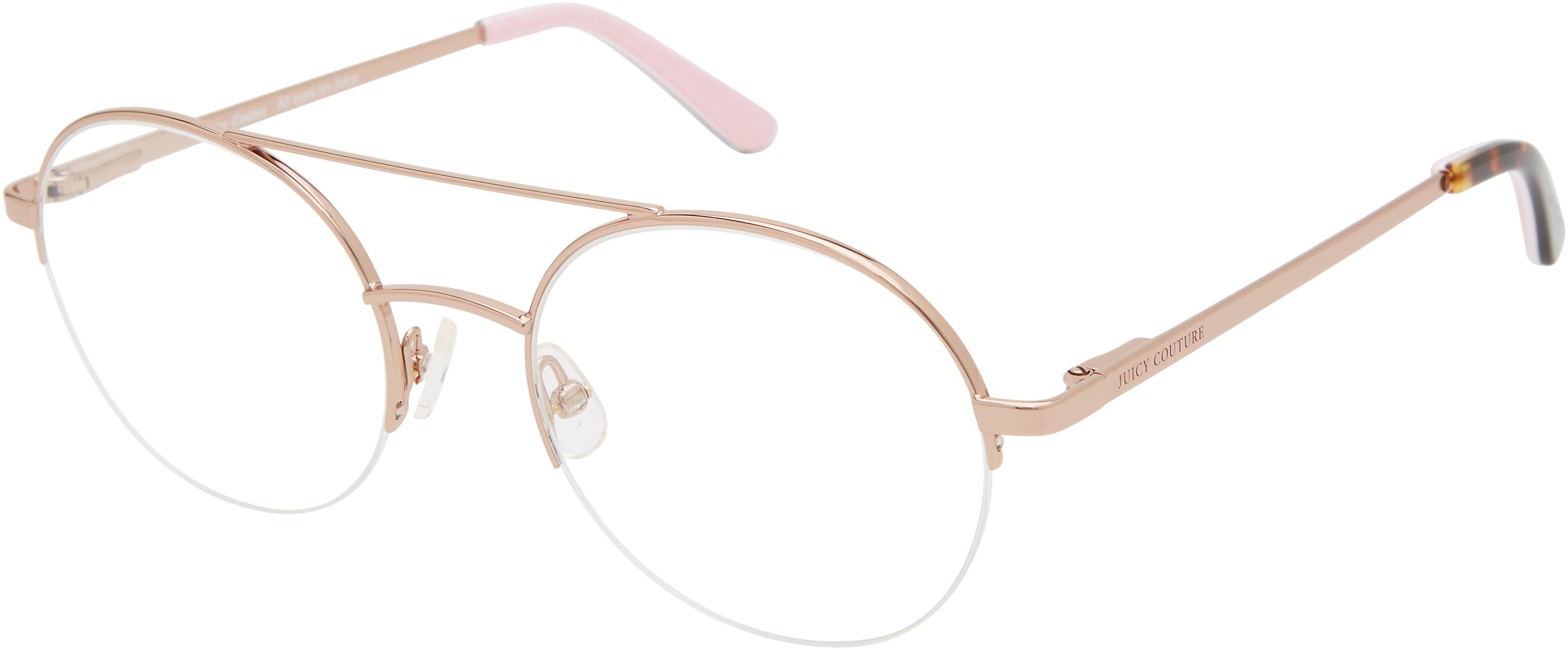 Juicy Couture Juicy 307/G Oval Modified Eyeglasses 0000-0000  Rose Gold (00 Demo Lens)