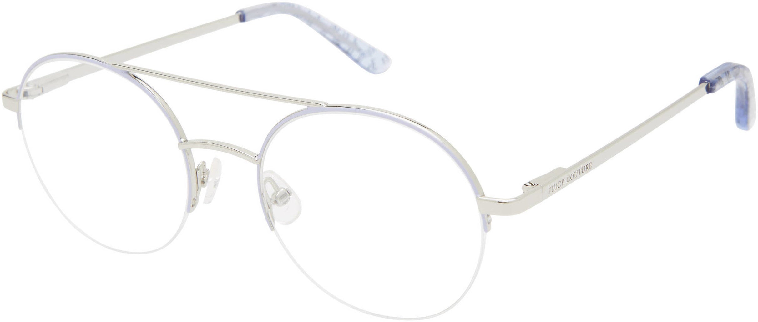 Juicy Couture Juicy 307/G Oval Modified Eyeglasses 0KTS-0KTS  Palladium Lilac (00 Demo Lens)