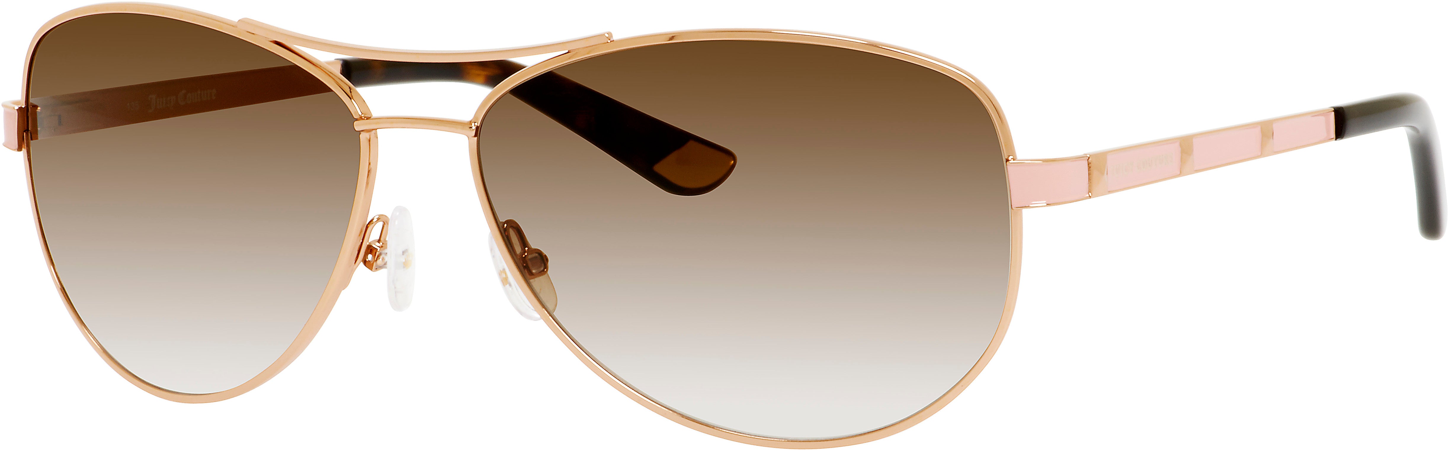 Juicy Couture Juicy 554/S Aviator Sunglasses 0AU2-0AU2  Rose Gold (Y6 Brown Gradient)