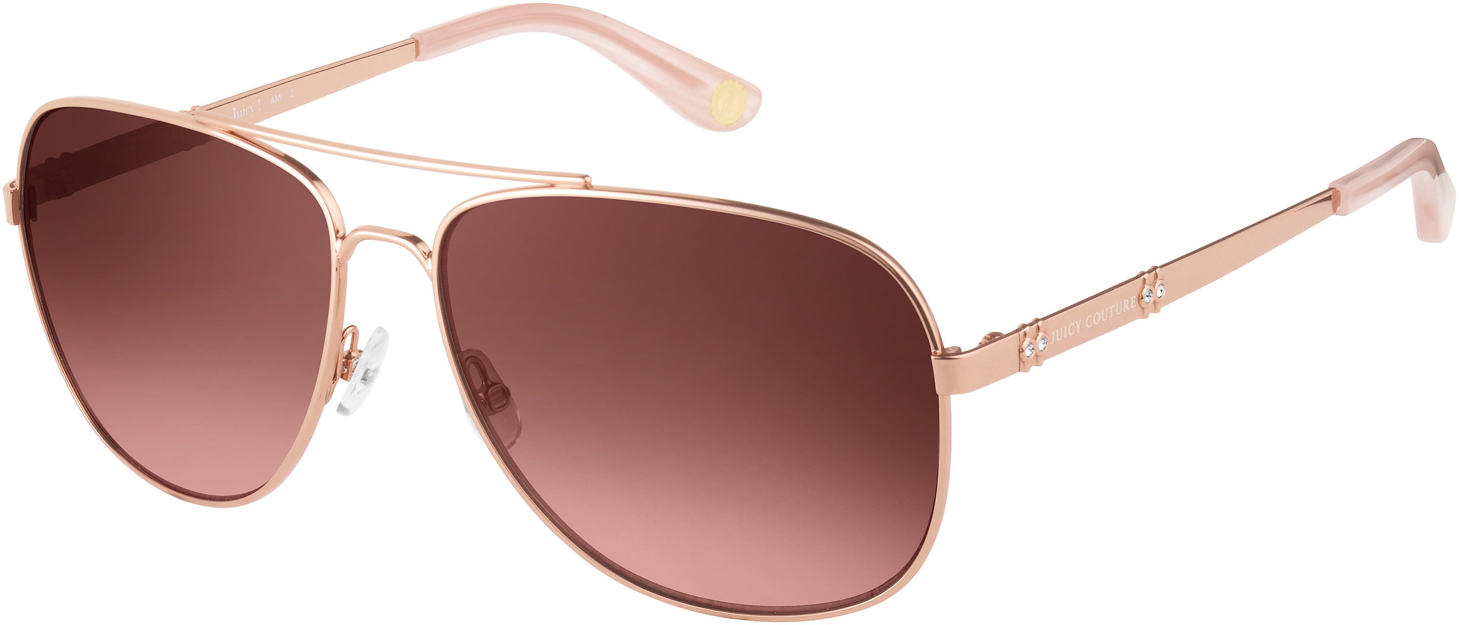 Juicy Couture Juicy 589/S Aviator Sunglasses 0000-0000  Rose Gold (M2 Brown Pink Gradient)
