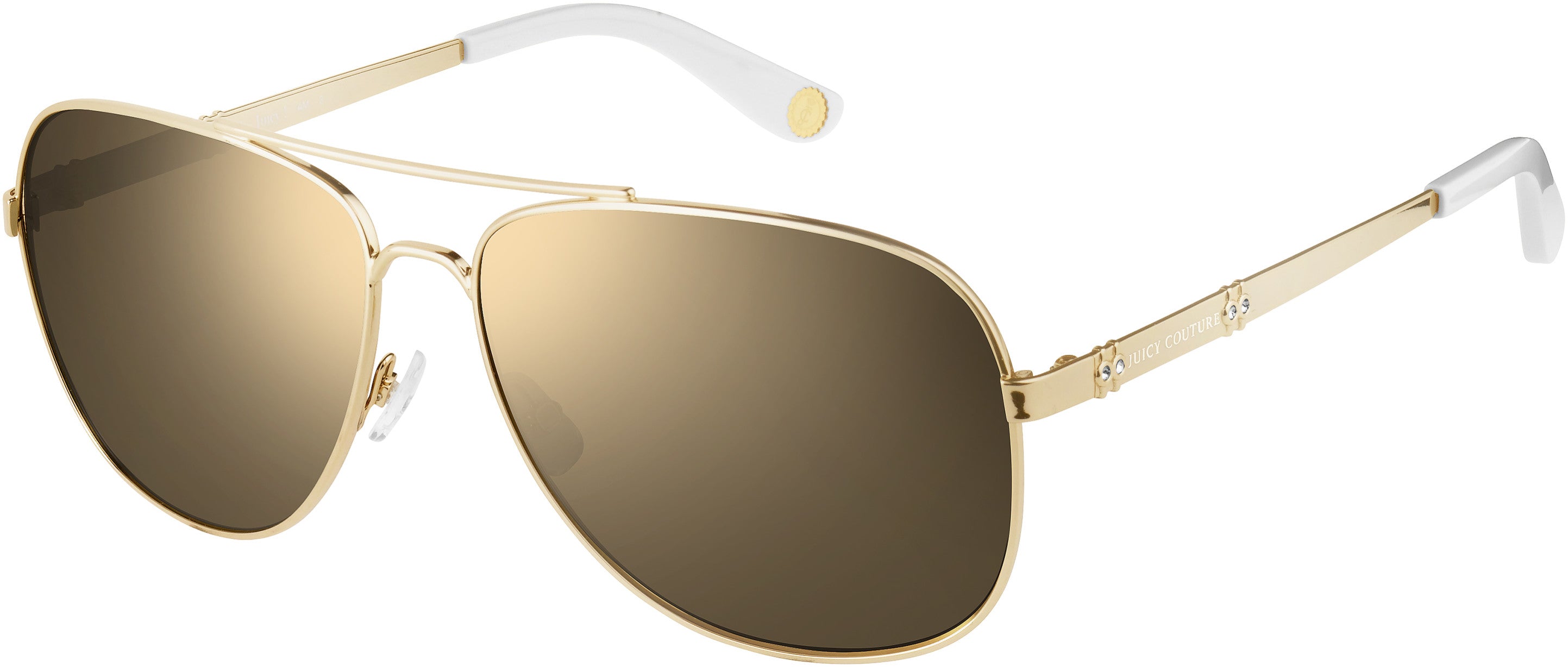 Juicy Couture Juicy 589/S Aviator Sunglasses 03YG-03YG  Light Gold (JO Gray Gold Mirro)