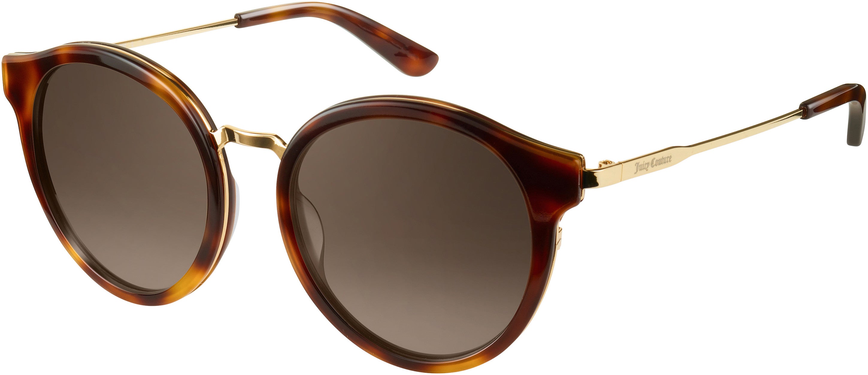 Juicy Couture Juicy 596/S Oval Modified Sunglasses 02IK-02IK  Havana Gold (HA Brown Gradient)