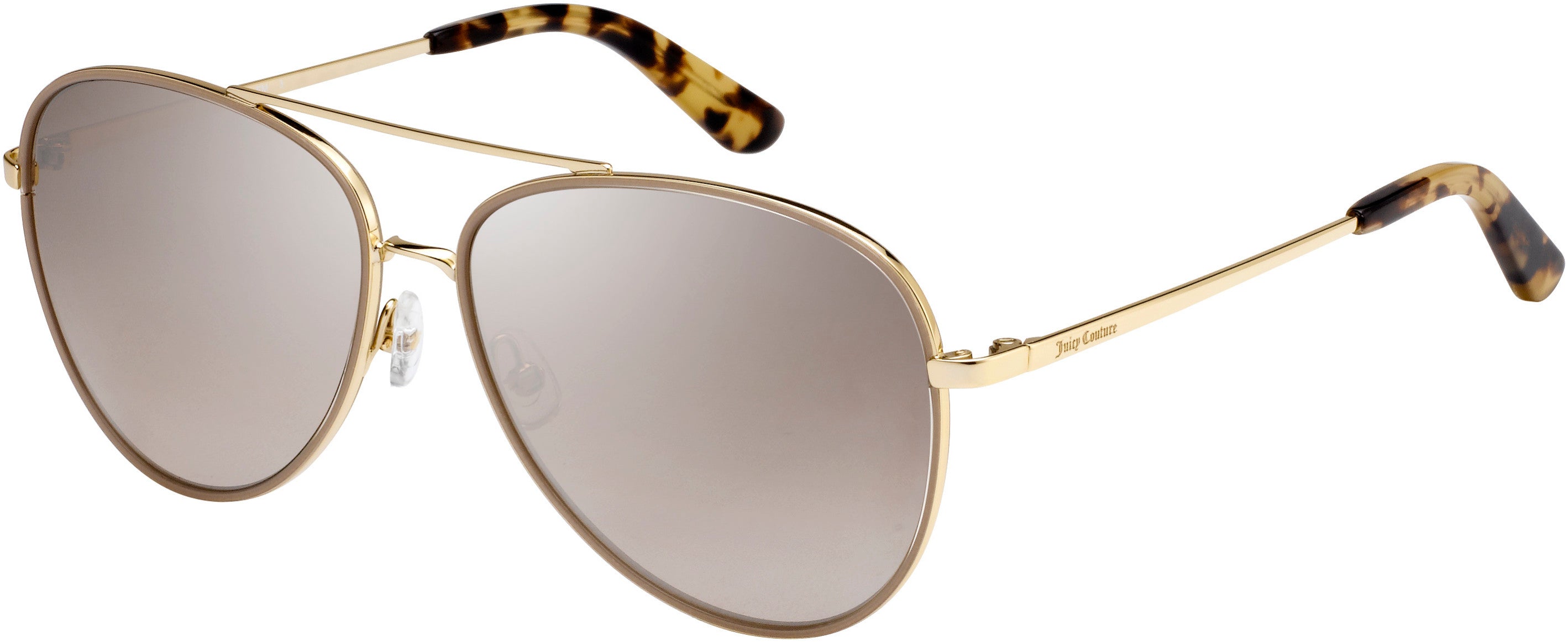 Juicy Couture Juicy 599/S Aviator Sunglasses 084E-084E  Gold Beige (NQ Brown Mirror Gradient)