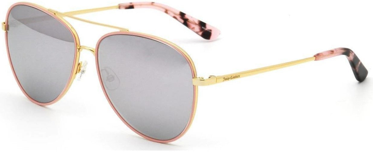 Juicy Couture Juicy 599/S Aviator Sunglasses 0EYR-0EYR  Gold Pink (DC Silver Multilay)