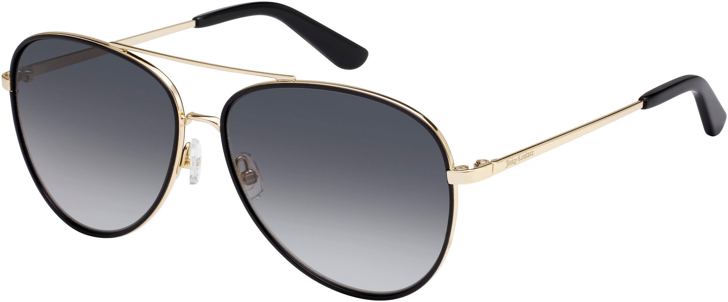 Juicy Couture Juicy 599/S Aviator Sunglasses 0RHL-0RHL  Gold Black (9O Dark Gray Gradient)
