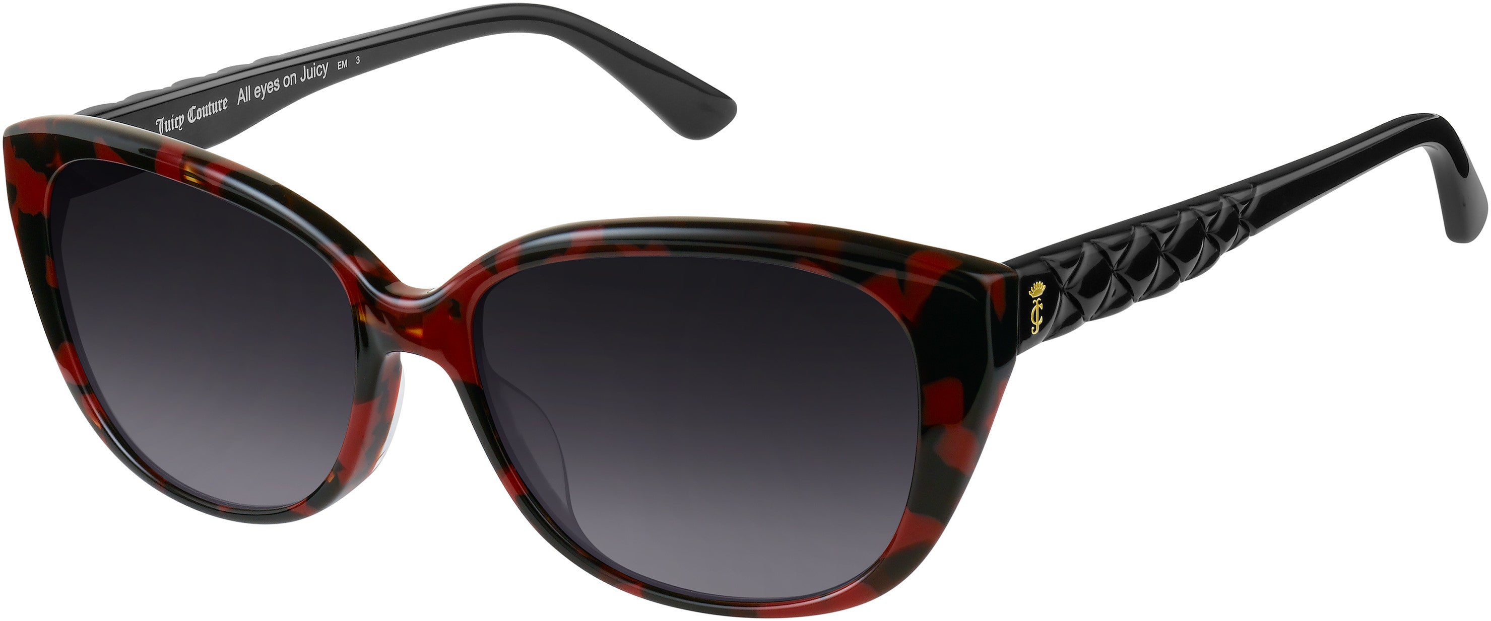 Juicy Couture Juicy 600/S Oval Modified Sunglasses 0YDC-0YDC  Burgundy Havana (9O Dark Gray Gradient)