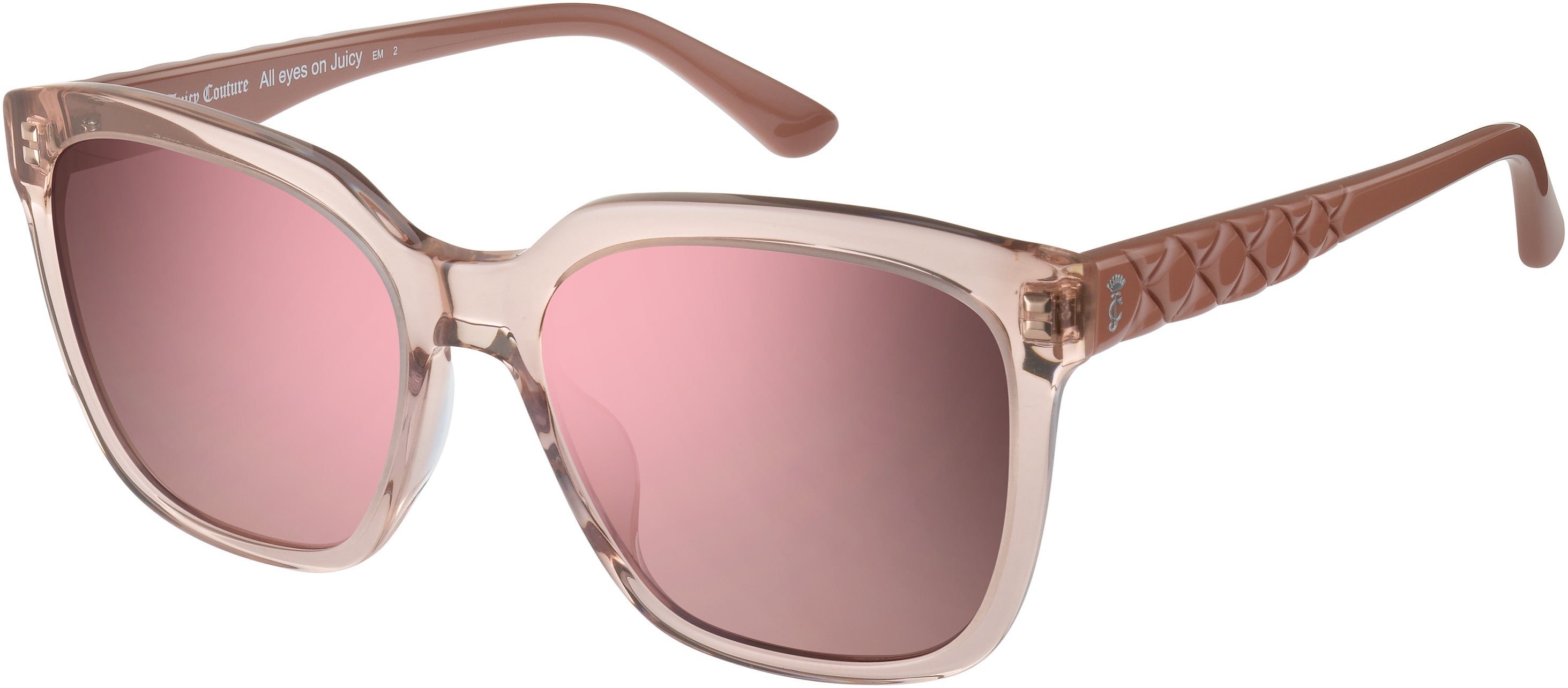 Juicy Couture Juicy 602/S Rectangular Sunglasses 035J-035J  Pink (0J Rose Gold Ml)