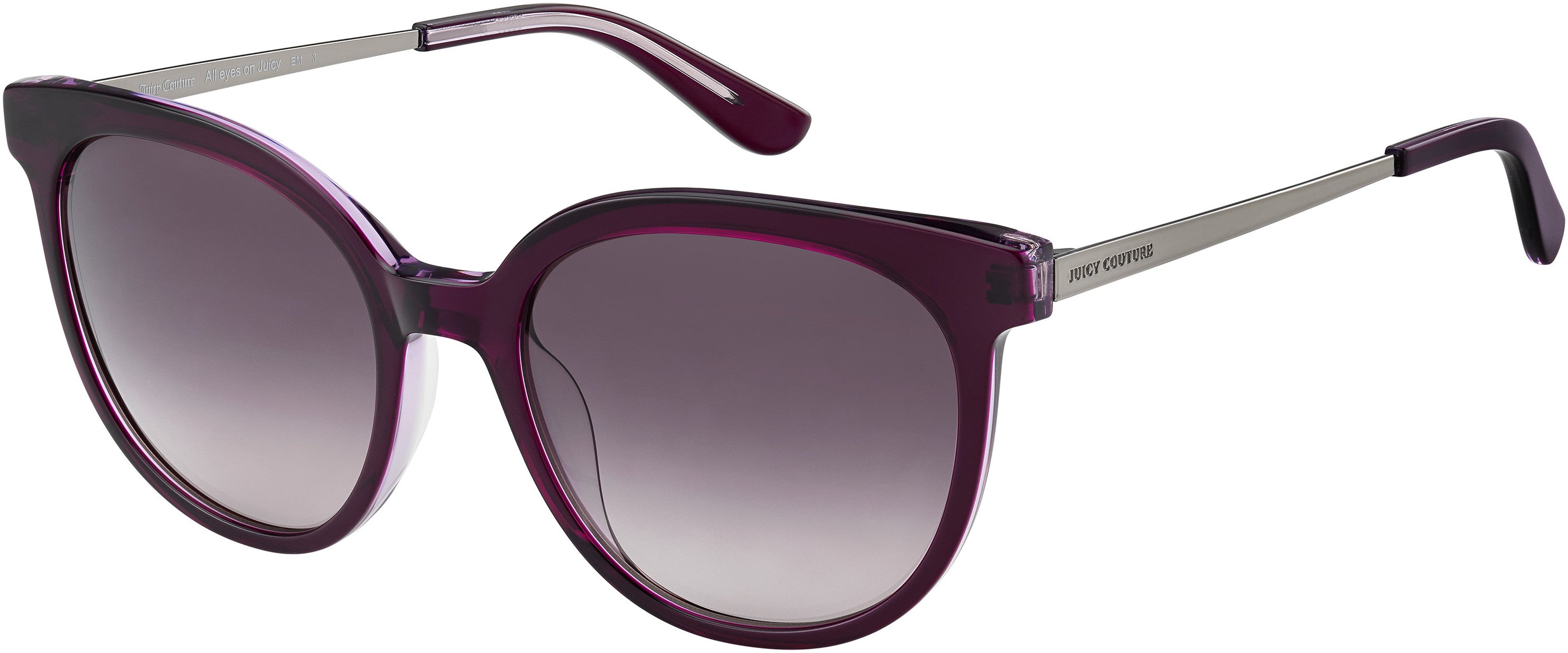 Juicy Couture Juicy 610/G/S Oval Modified Sunglasses 0YZC-0YZC  Violet Rust Violet (3X Burgundy Shaded)