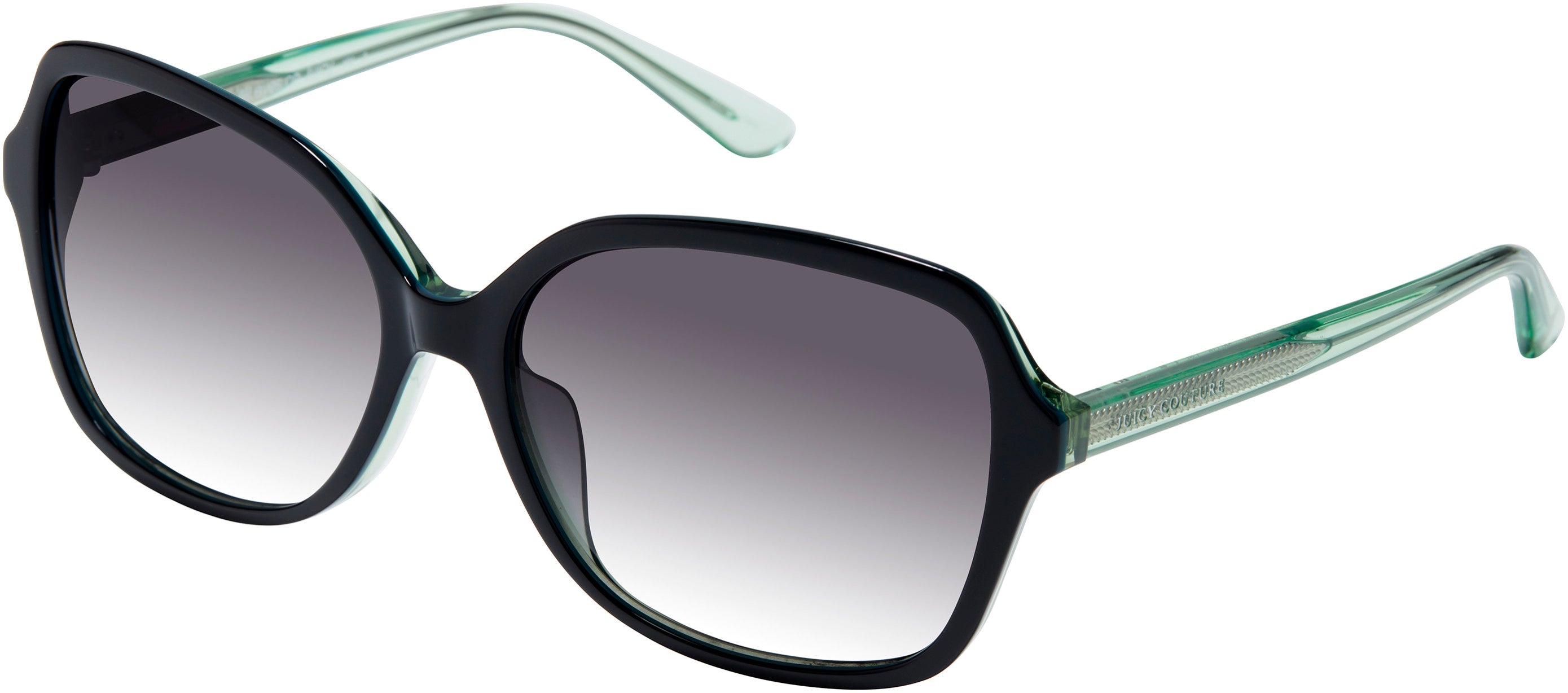 Juicy Couture Juicy 611/G/S Rectangular Sunglasses 0807-0807  Black (9O Dark Gray Gradient)