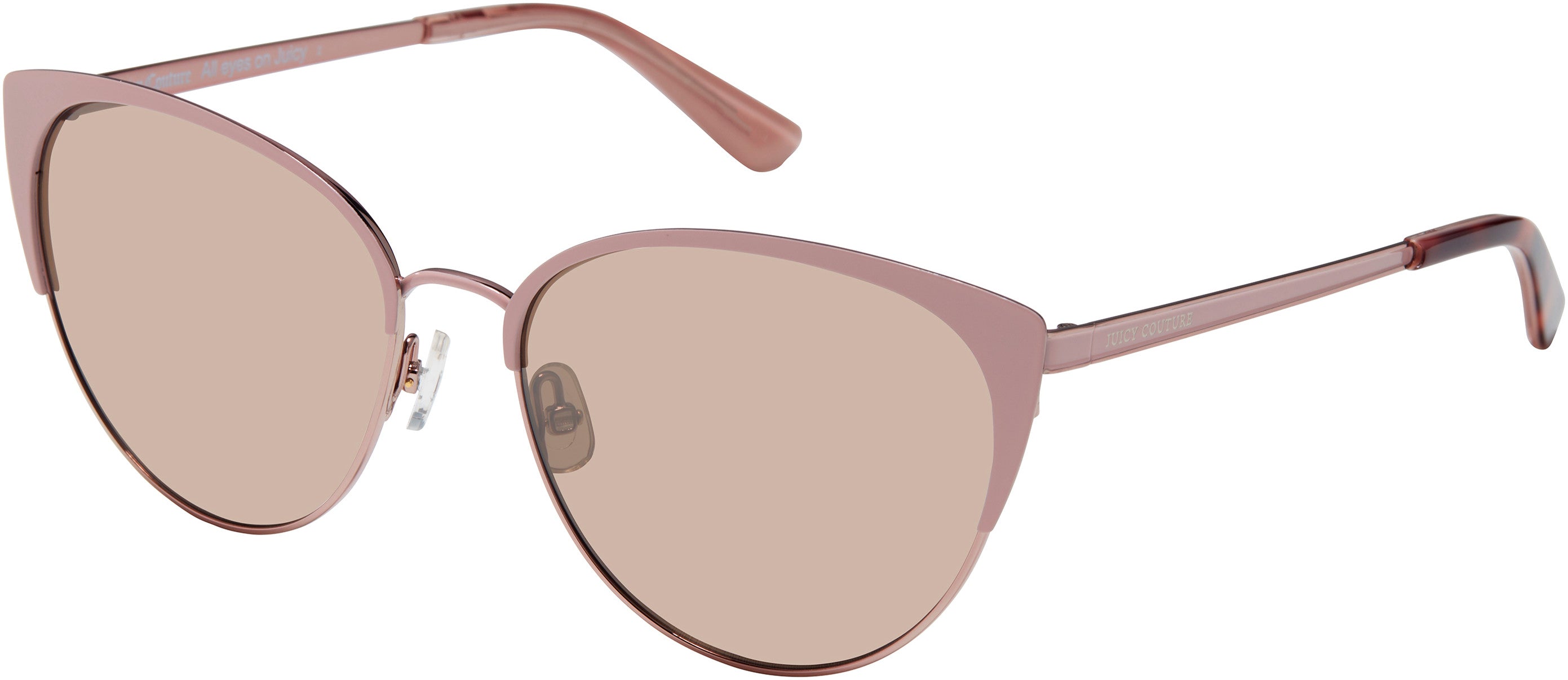 Juicy Couture Juicy 612/G/S Cat Eye/butterfly Sunglasses 035J-035J  Pink (G4 Silver Mirror Shaded Brown)