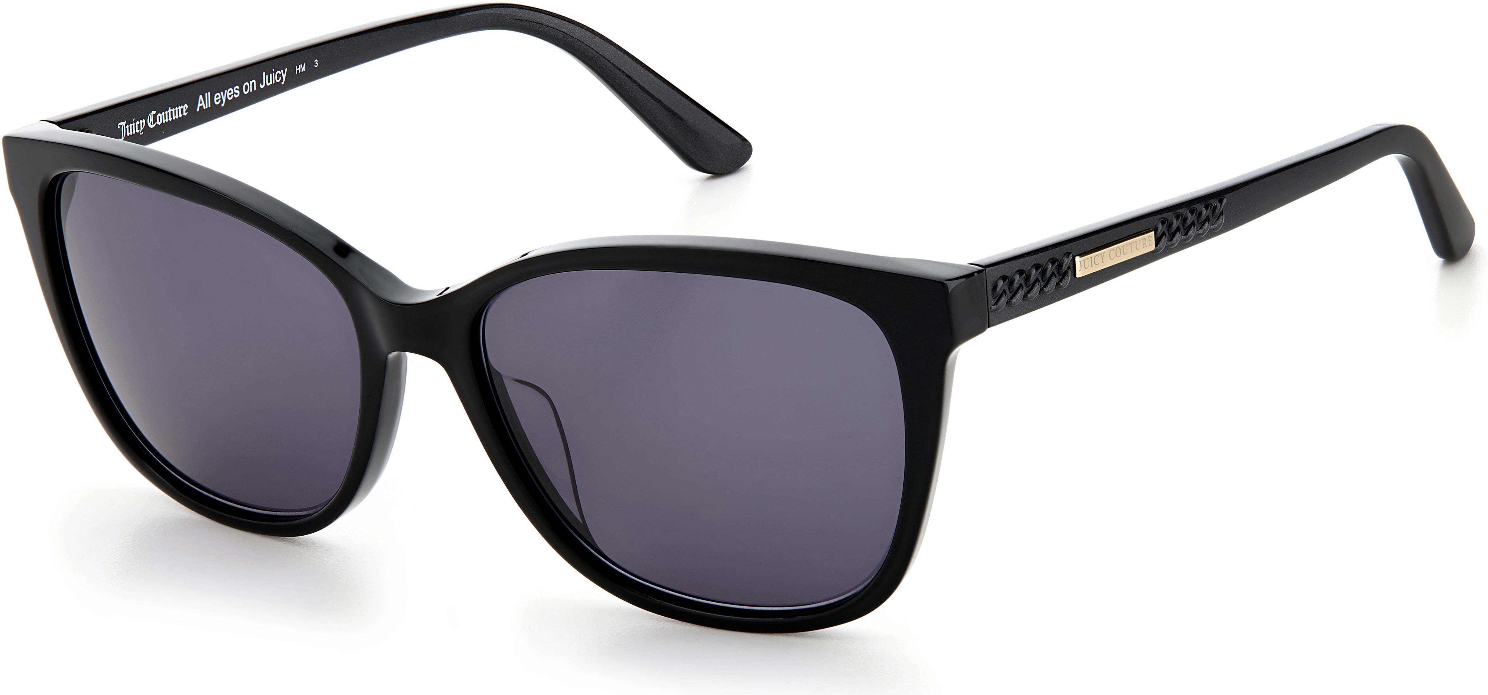 Juicy Couture Juicy 617/G/S Cat Eye/butterfly Sunglasses 0807-0807  Black (IR Gray)