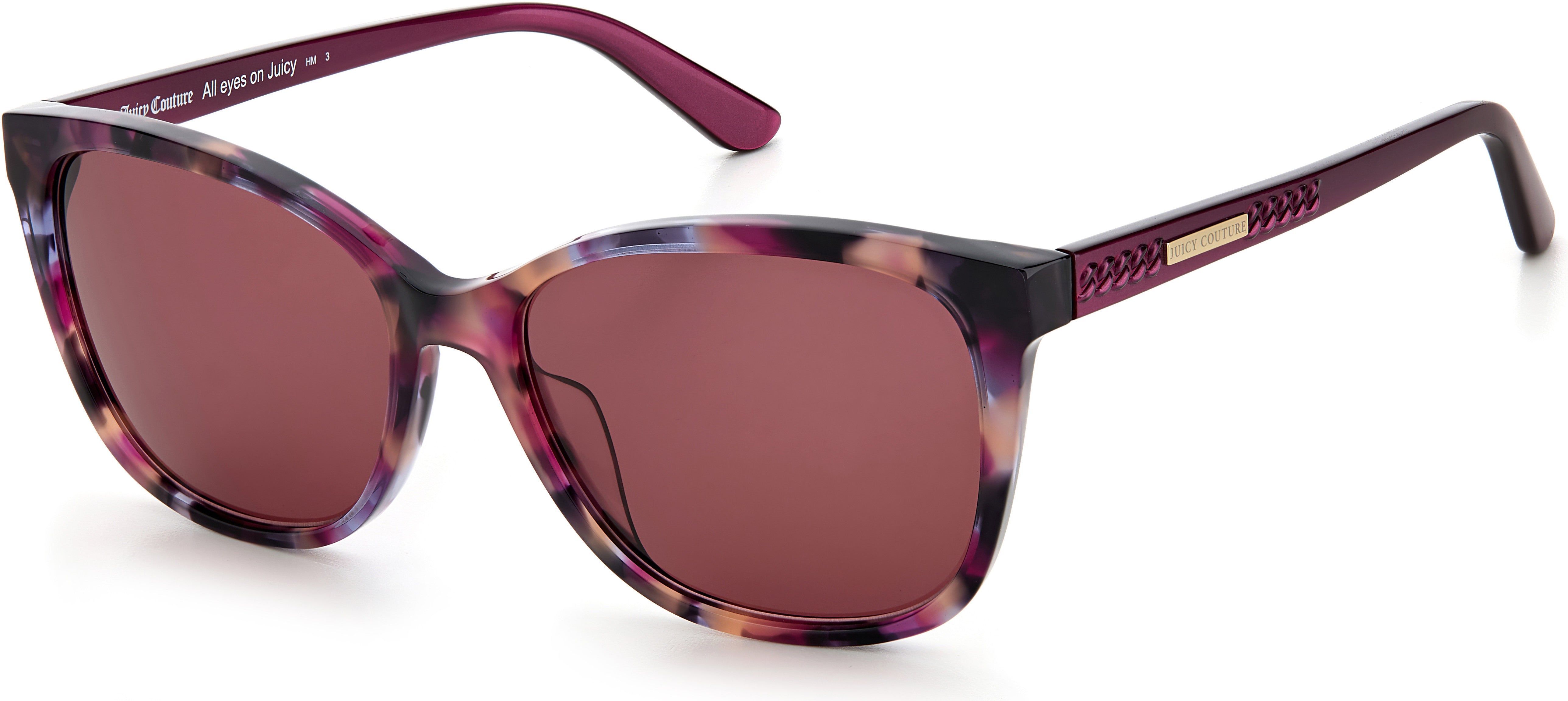 Juicy Couture Juicy 617/G/S Cat Eye/butterfly Sunglasses 0HT8-0HT8  Pink Havana (U1 Pink)