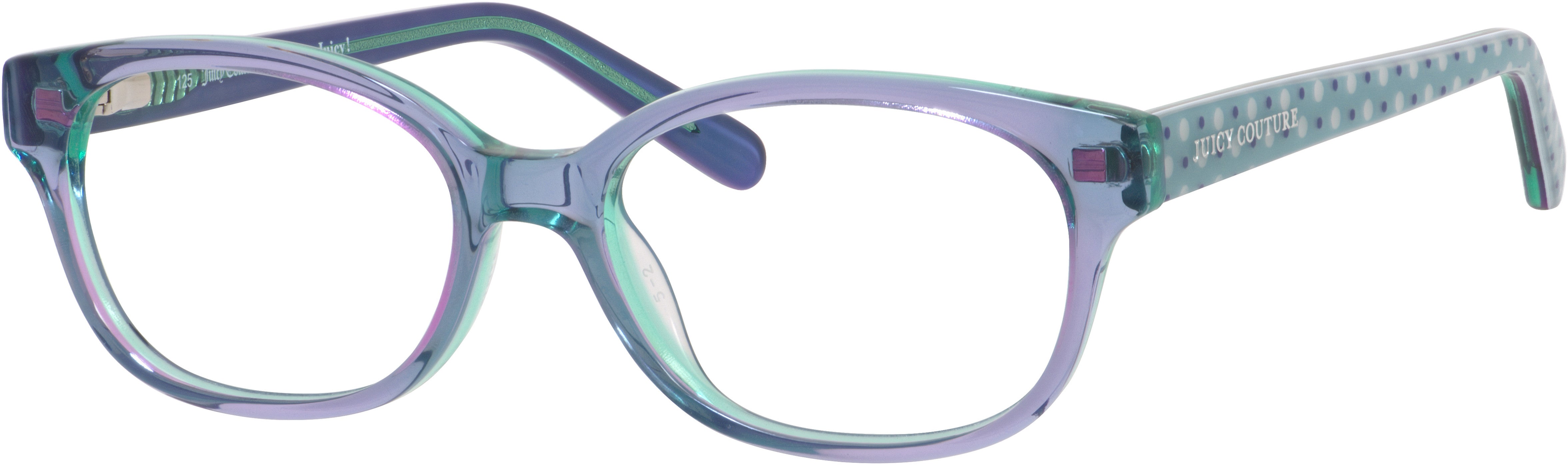 Juicy Couture Juicy 920 Round Eyeglasses 0JMQ-0JMQ  Aqua Pink Crystal (00 Demo Lens)