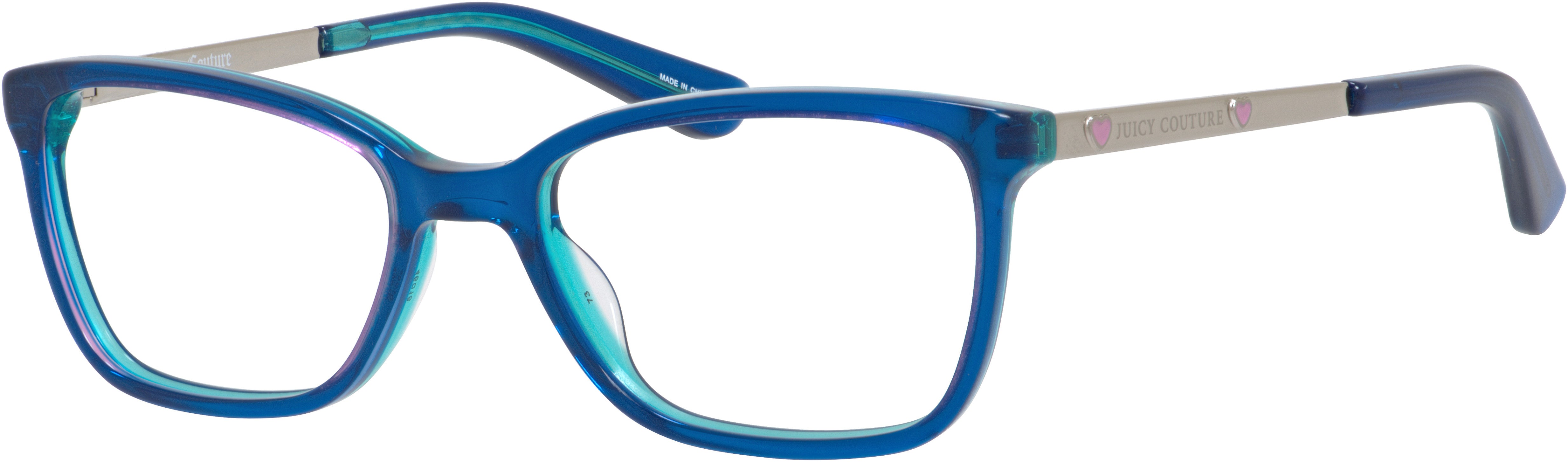 Juicy Couture Juicy 929 Square Eyeglasses 03ZJ-03ZJ  Pink Blue (00 Demo Lens)