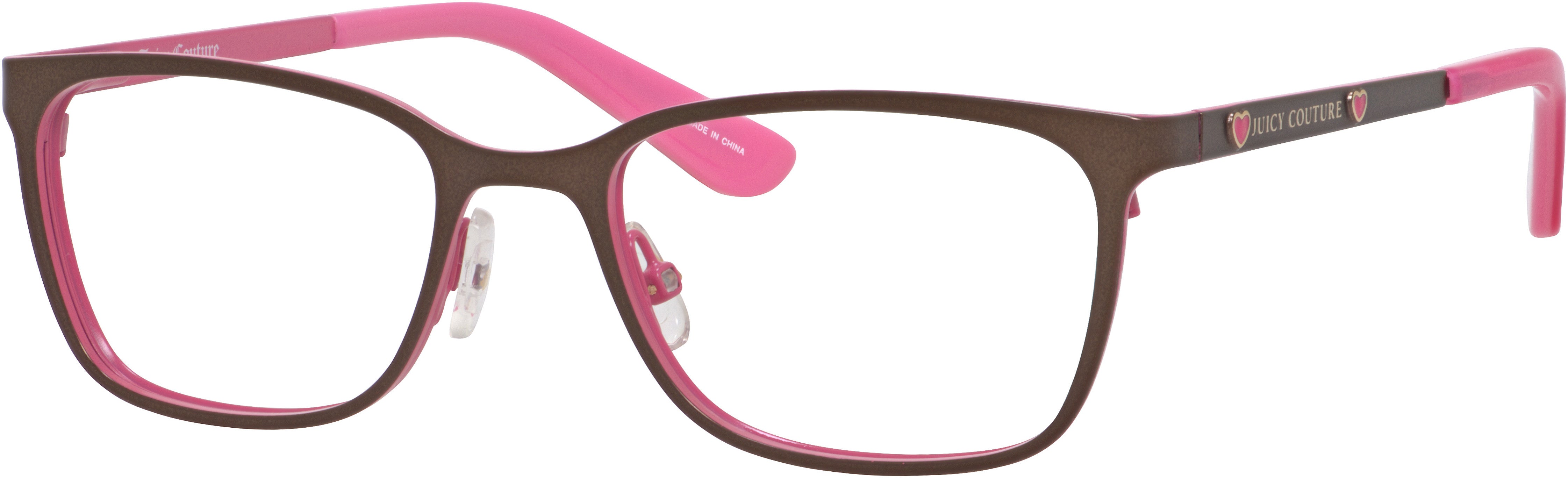 Juicy Couture Juicy 930 Square Eyeglasses 0DQ2-0DQ2  Brown Pink (00 Demo Lens)