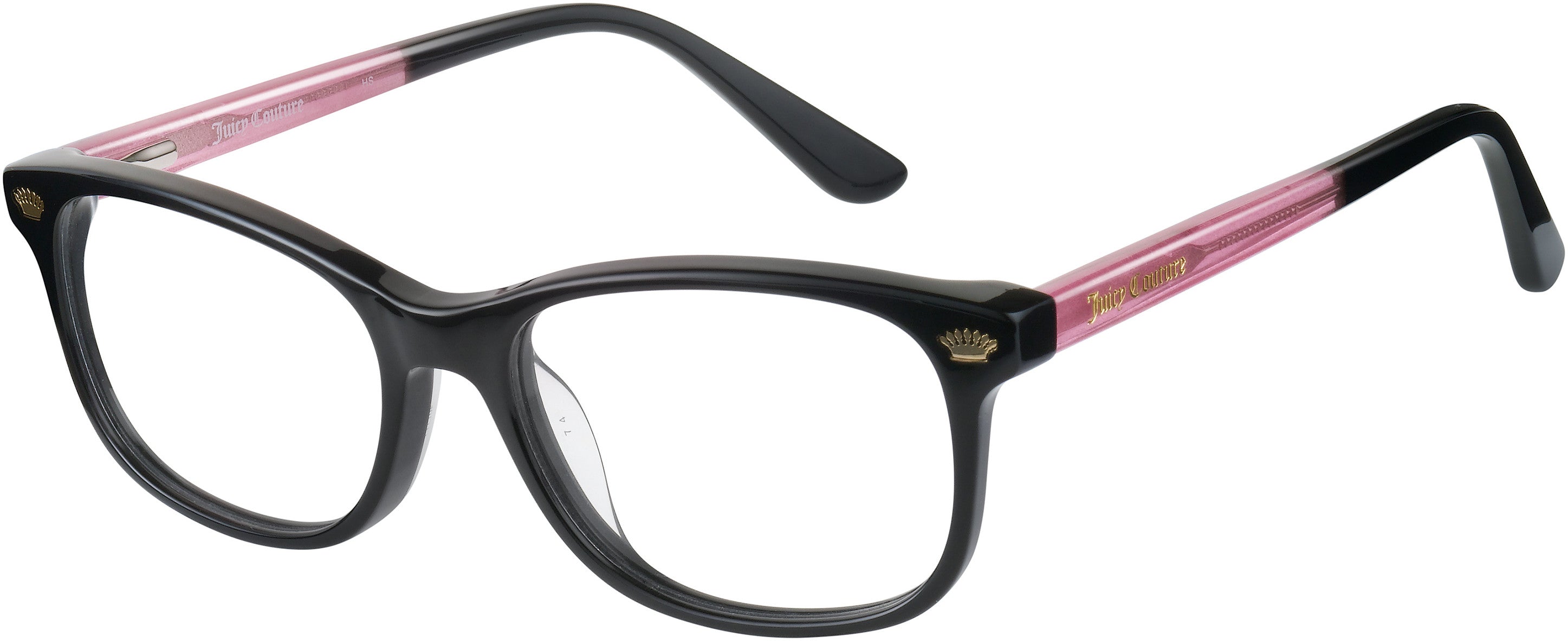 Juicy Couture Juicy 933 Rectangular Eyeglasses 03H2-03H2  Black Pink (00 Demo Lens)