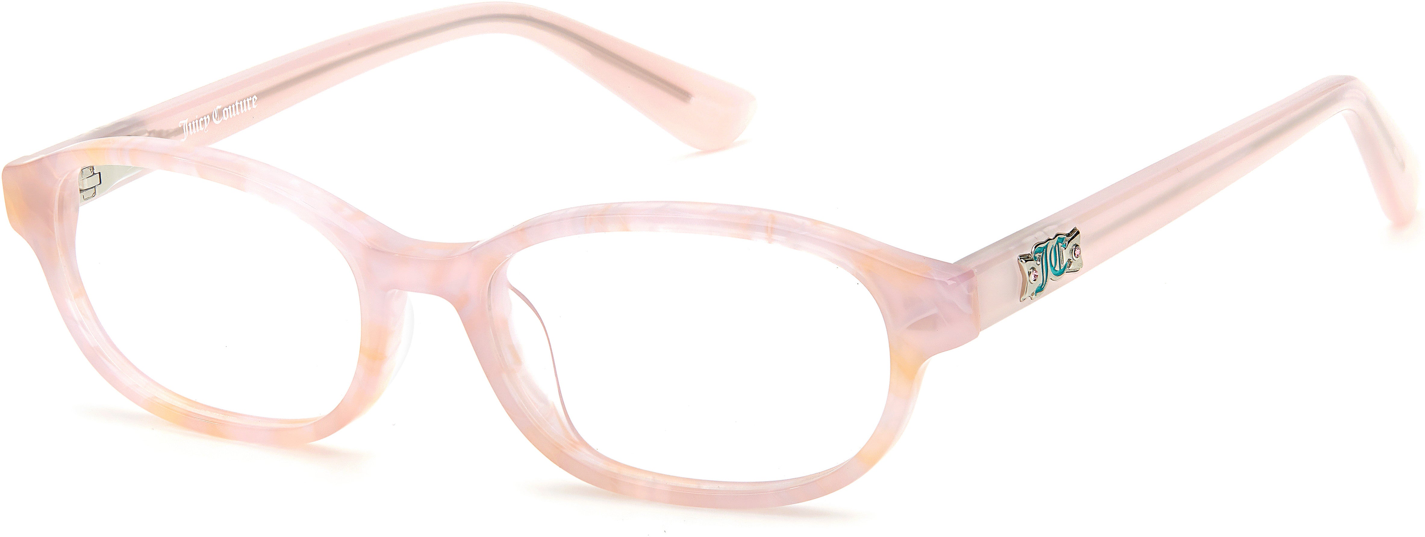 Juicy Couture Juicy 943 Oval Modified Eyeglasses 01ZX-01ZX  Pink Horn (00 Demo Lens)