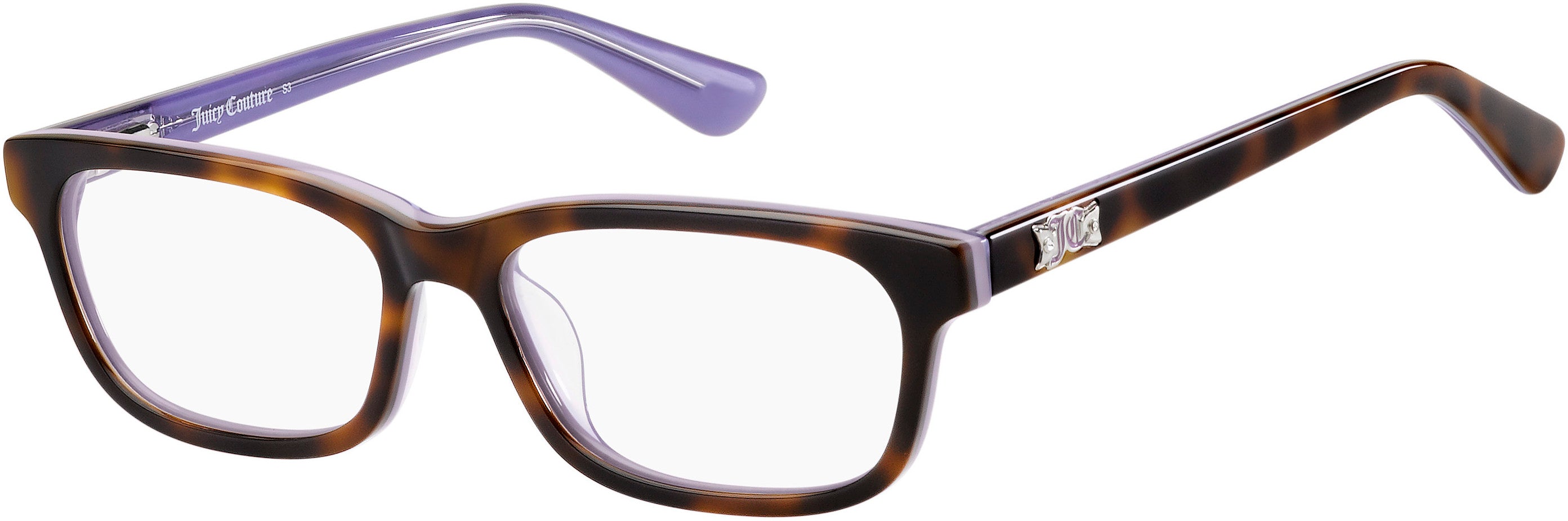 Juicy Couture Juicy 944 Rectangular Eyeglasses 0086-0086  Dark Havana (00 Demo Lens)