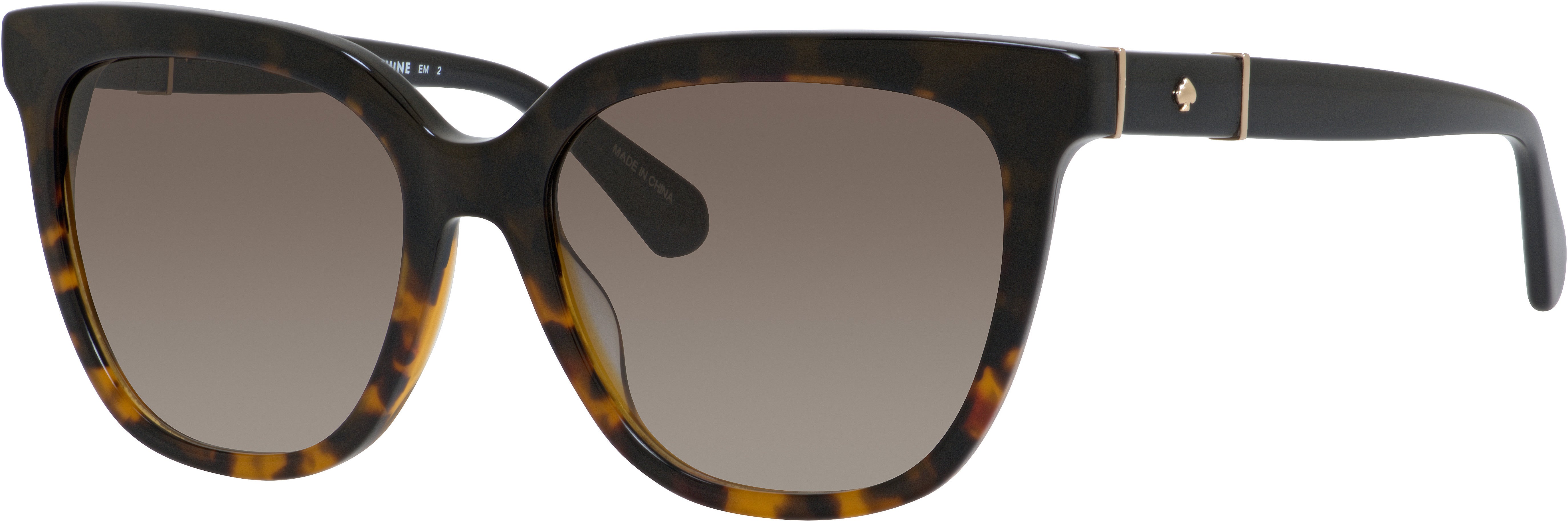 Kate Spade Kahli/S Rectangular Sunglasses 0WR7-0WR7  Black Havana (HA Brown Gradient)