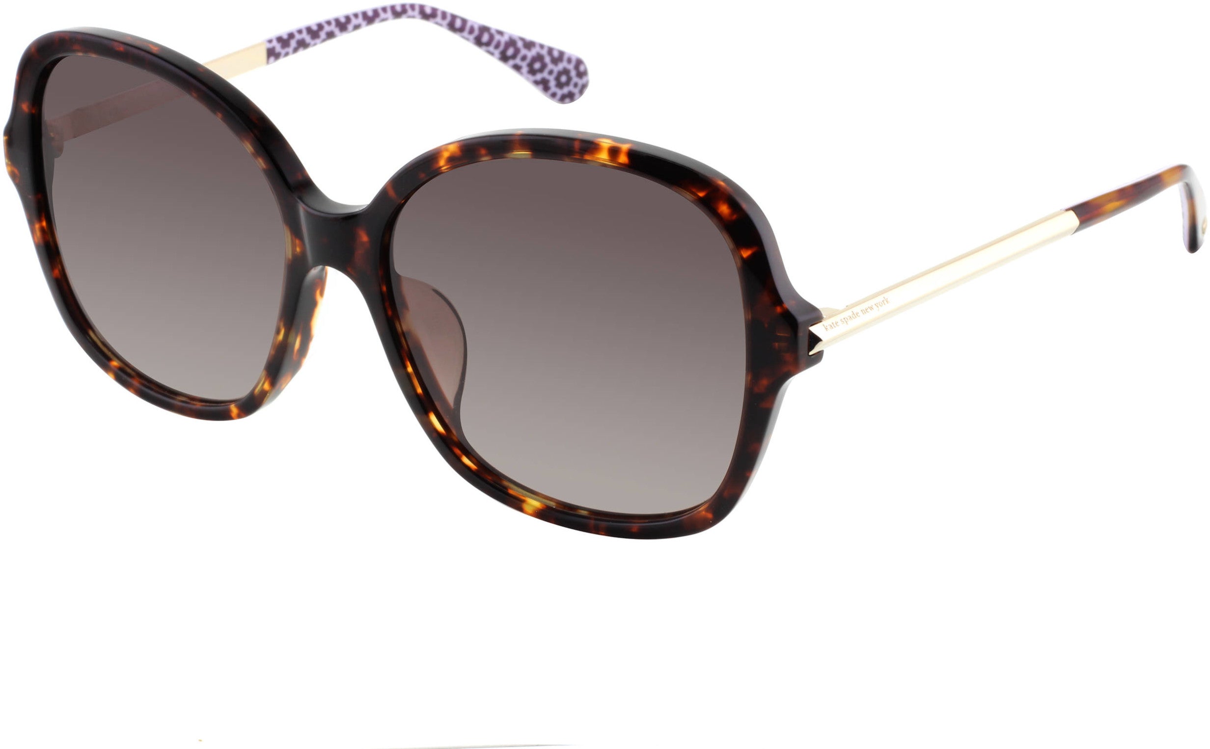 Kate Spade Kaiya/F/S Square Sunglasses 0086-0086  Dark Havana (HA Brown Gradient)