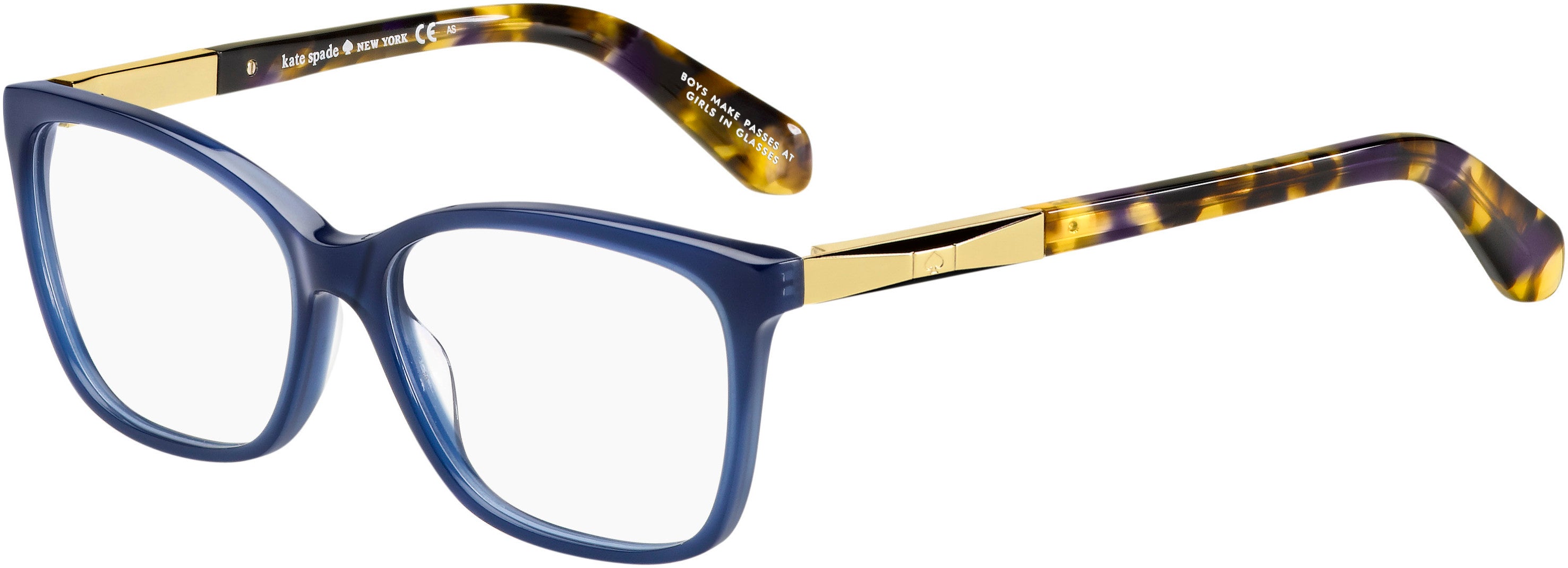Kate Spade Kariann Rectangular Eyeglasses 00CX-00CX  Blue Gold (00 Demo Lens)
