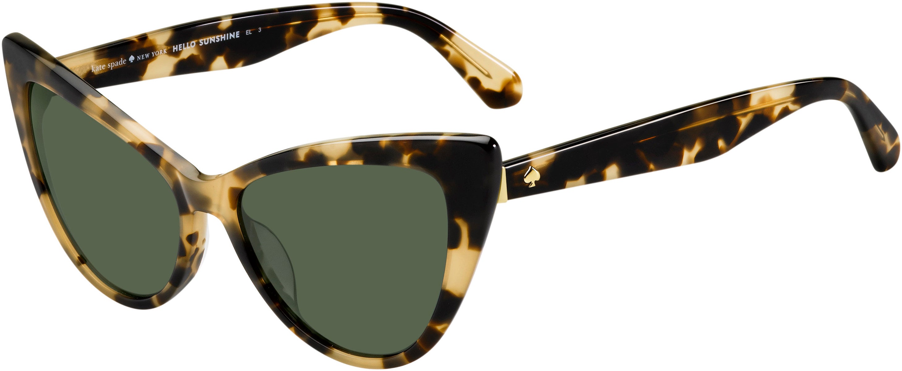 Kate Spade Karina/S Cat Eye/butterfly Sunglasses 0086-0086  Dark Havana (QT Green)