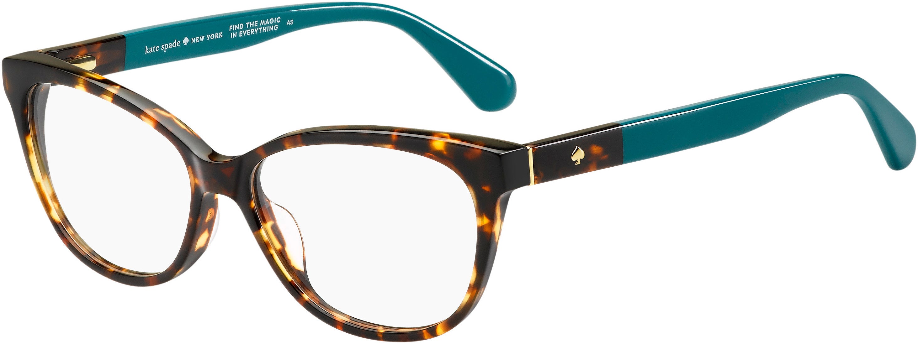 Kate Spade Karlee Rectangular Eyeglasses 0FZL-0FZL  Havana Turquoise (00 Demo Lens)