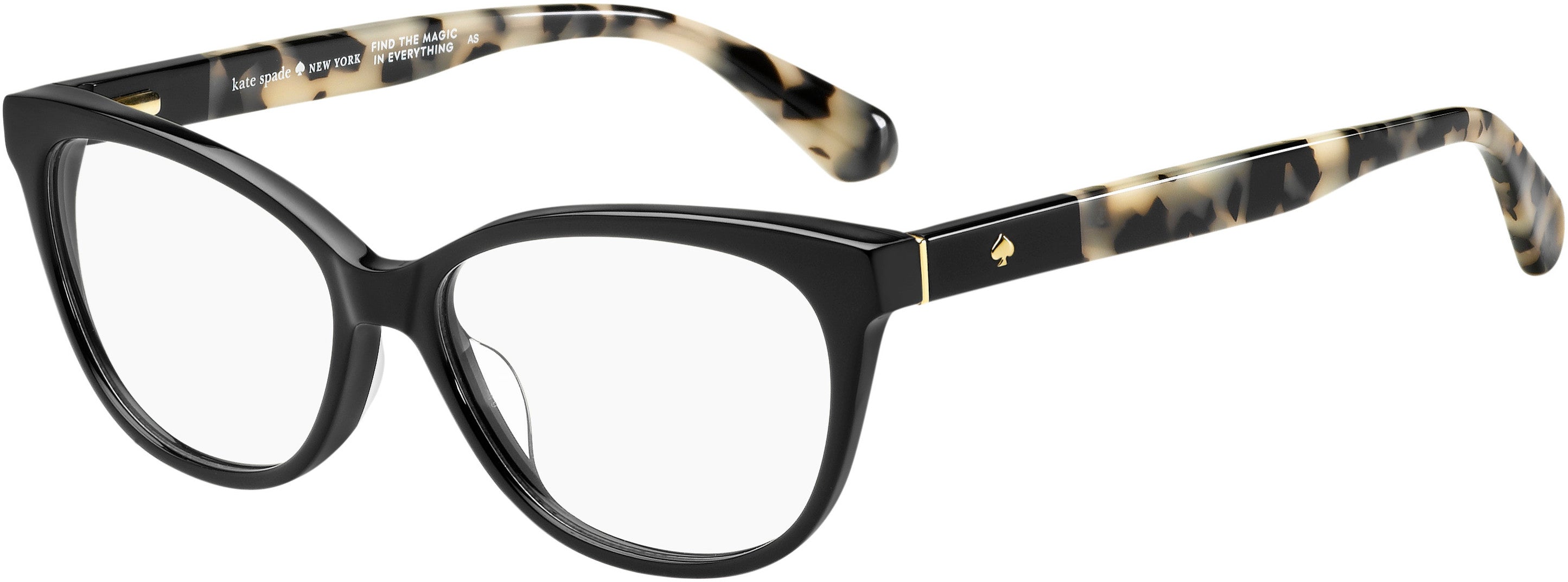 Kate Spade Karlee Rectangular Eyeglasses 0WR7-0WR7  Black Havana (00 Demo Lens)