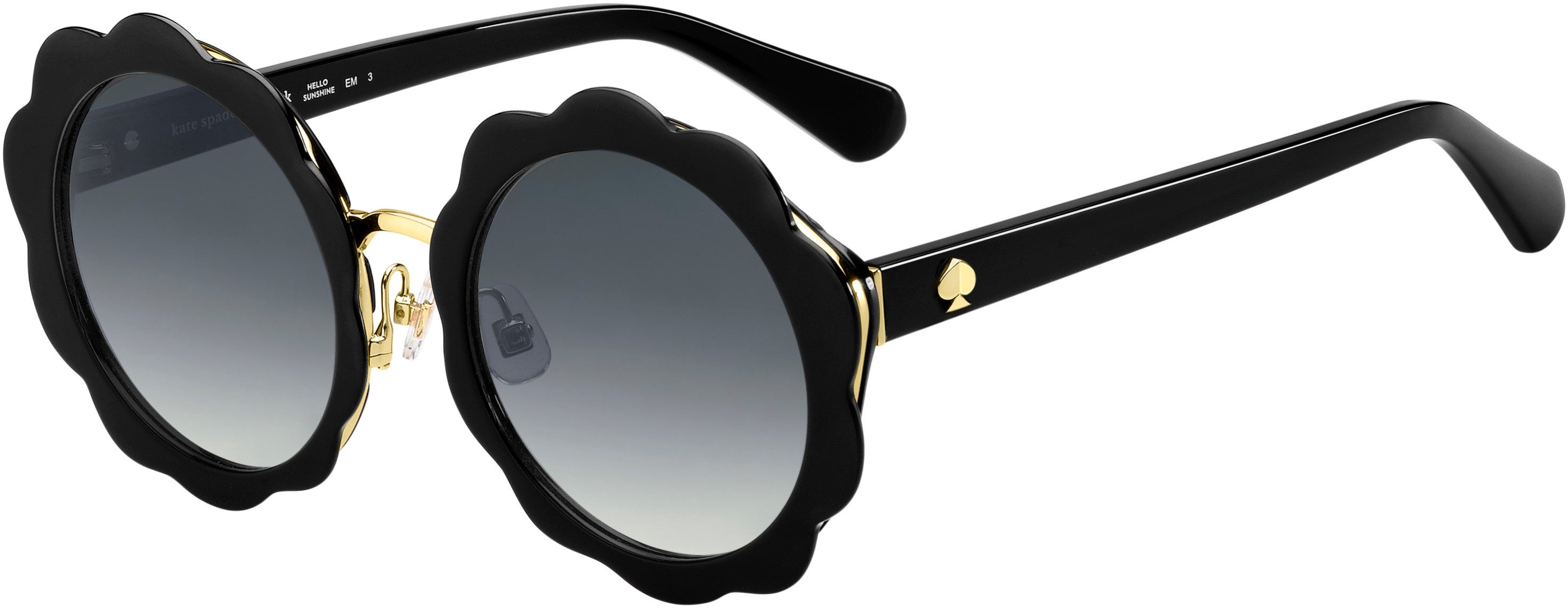 Kate Spade Karrie/S Oval Modified Sunglasses 0807-0807  Black (9O Dark Gray Gradient)
