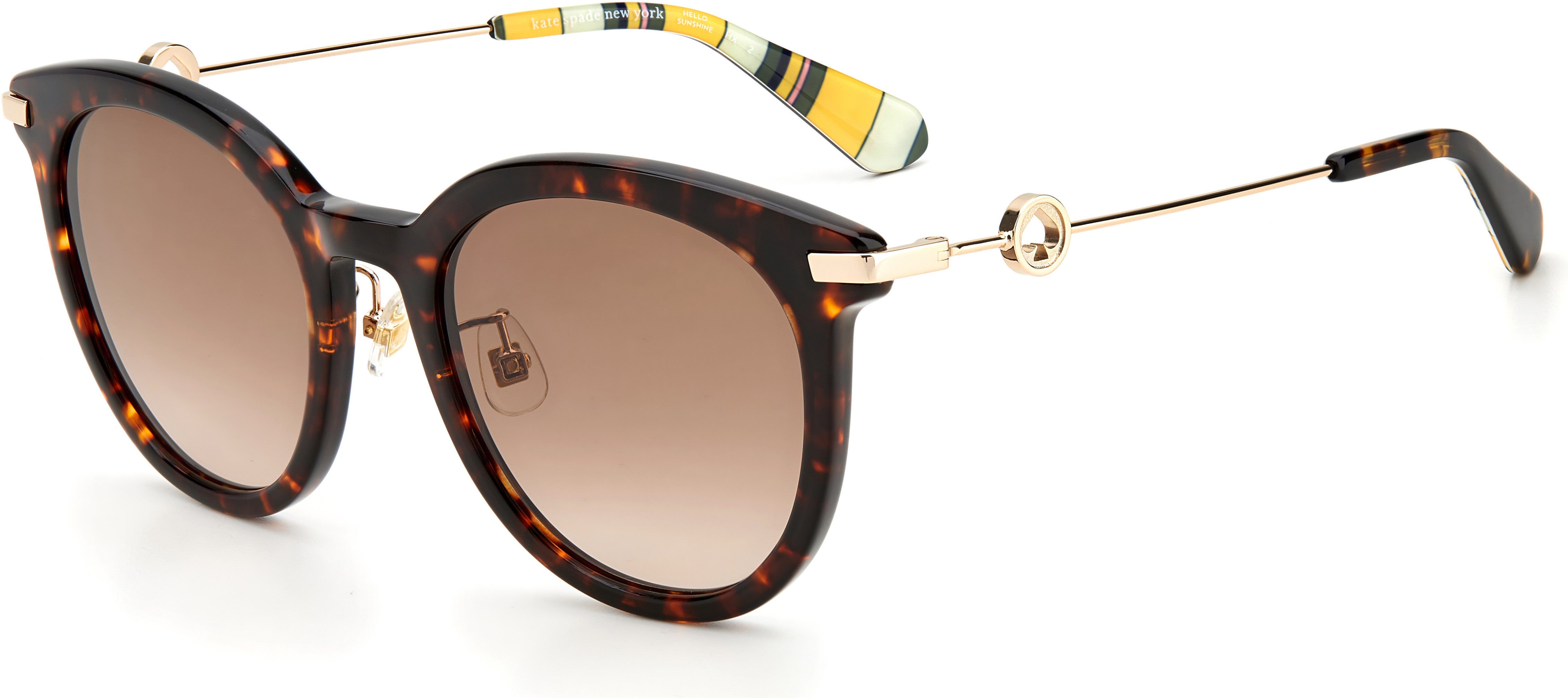 Kate Spade Keesey/G/S Oval Modified Sunglasses 0086-0086  Dark Havana (HA Brown Gradient)