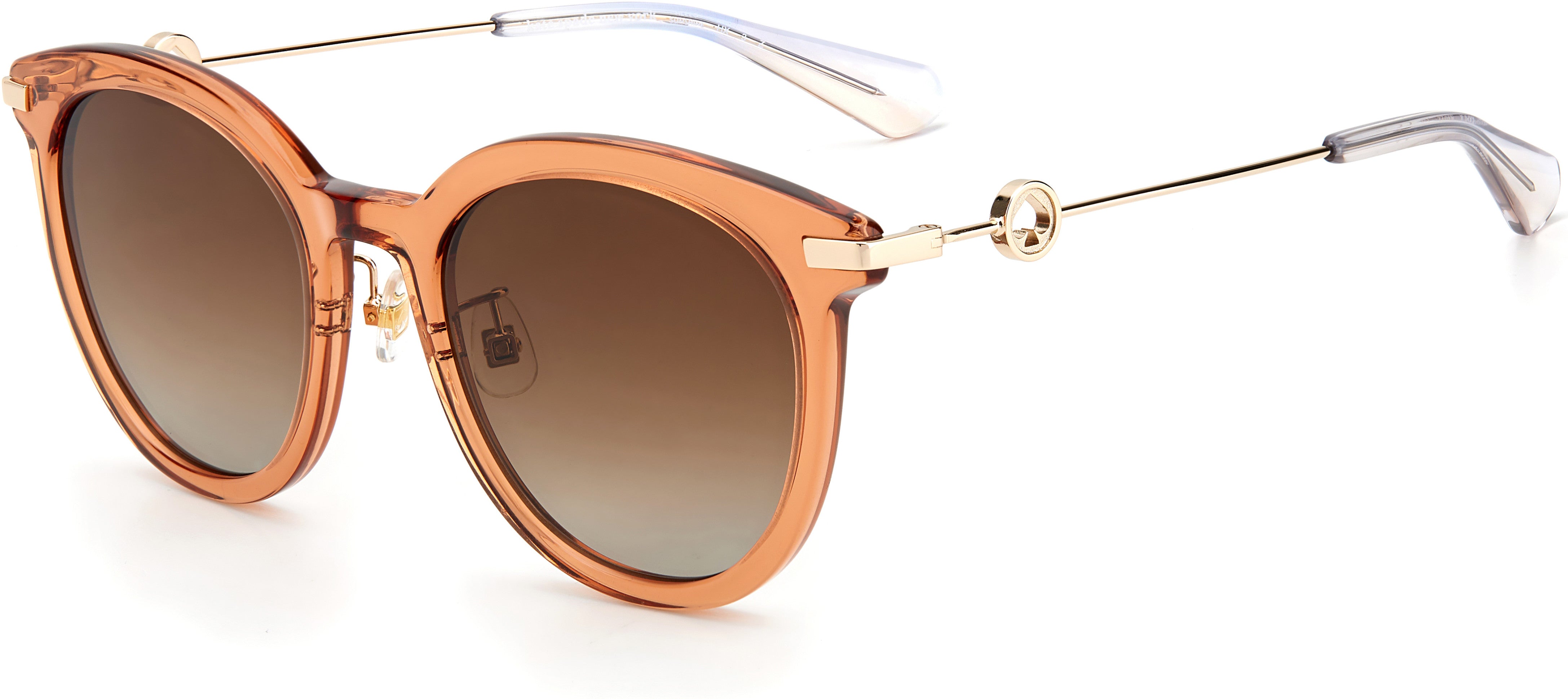 Kate Spade Keesey/G/S Oval Modified Sunglasses 009Q-009Q  Brown (LA Brown Gradient Polz)