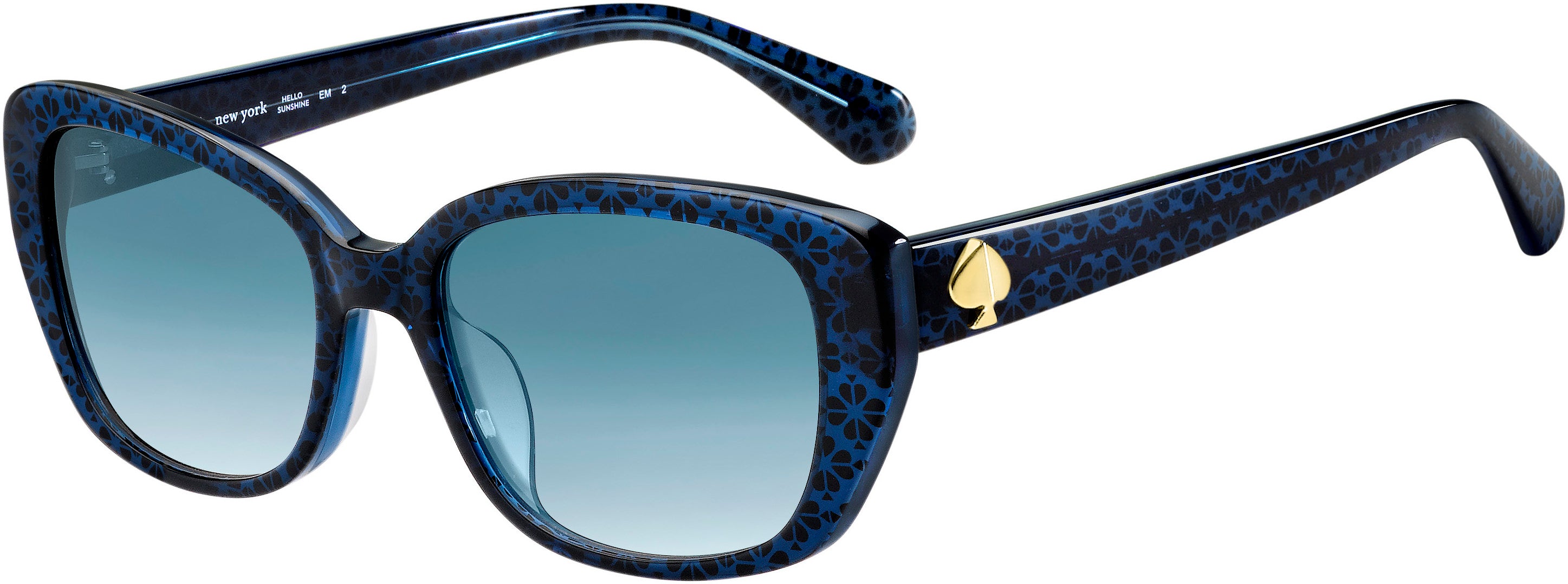 Kate Spade Kenzie/G/S Rectangular Sunglasses 0PJP-0PJP  Blue (08 Blue Shaded)