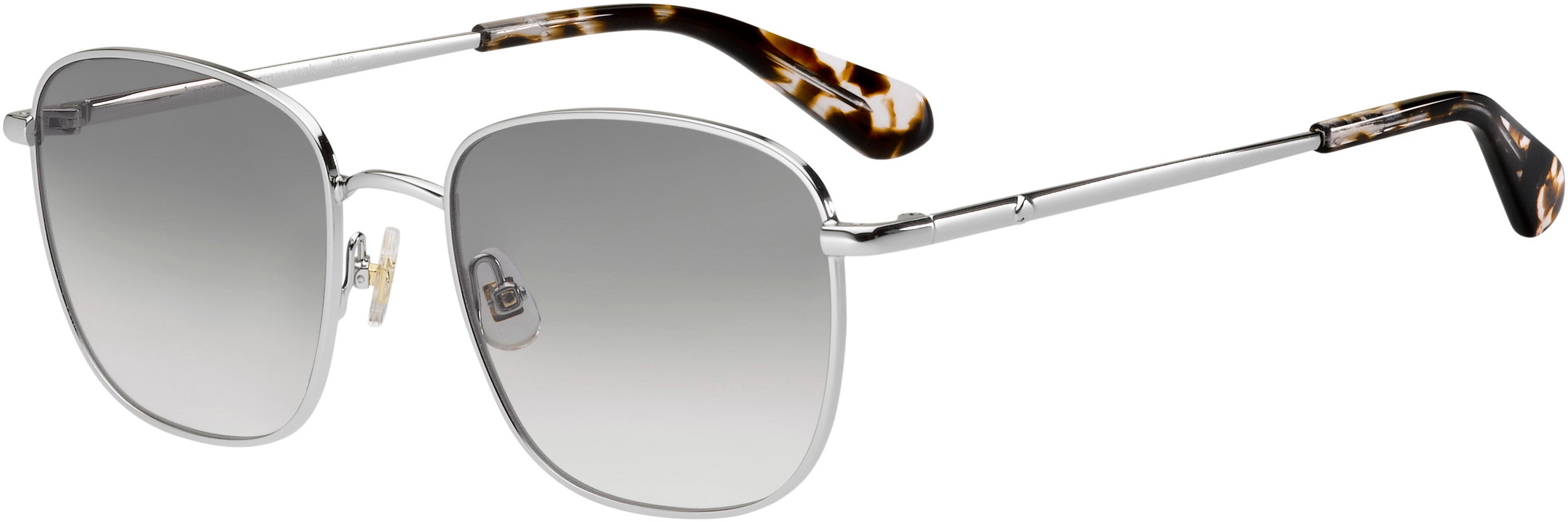 Kate Spade Kiyah/S Oval Modified Sunglasses 0YL7-0YL7  Silver Havana (9O Dark Gray Gradient)