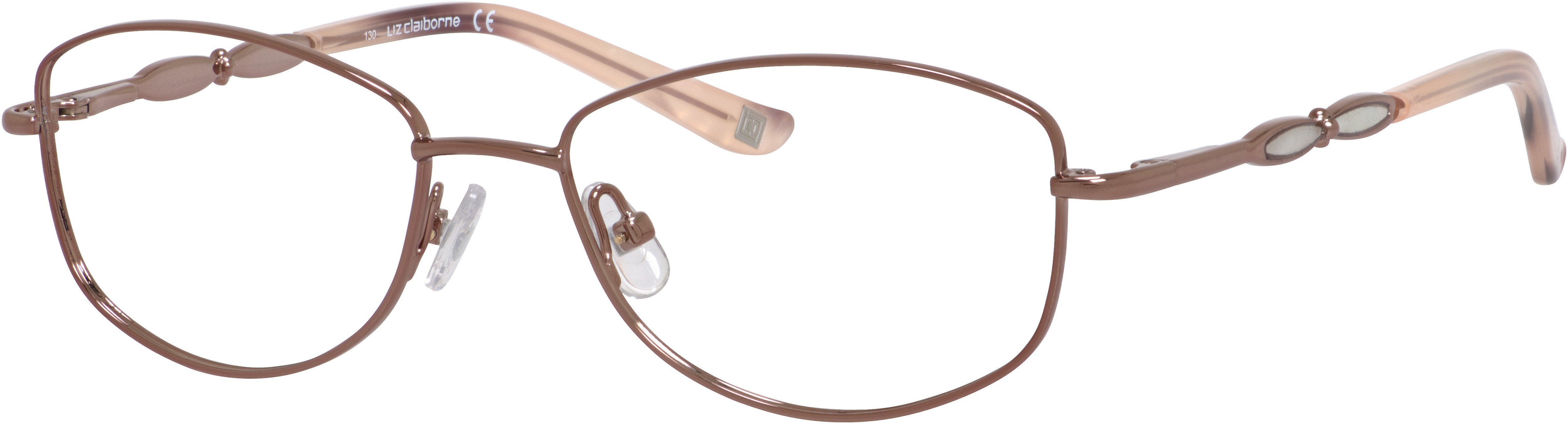  Liz Claiborne 304 Oval Modified Eyeglasses 0UU3-0UU3  Brown Rose (00 Demo Lens)