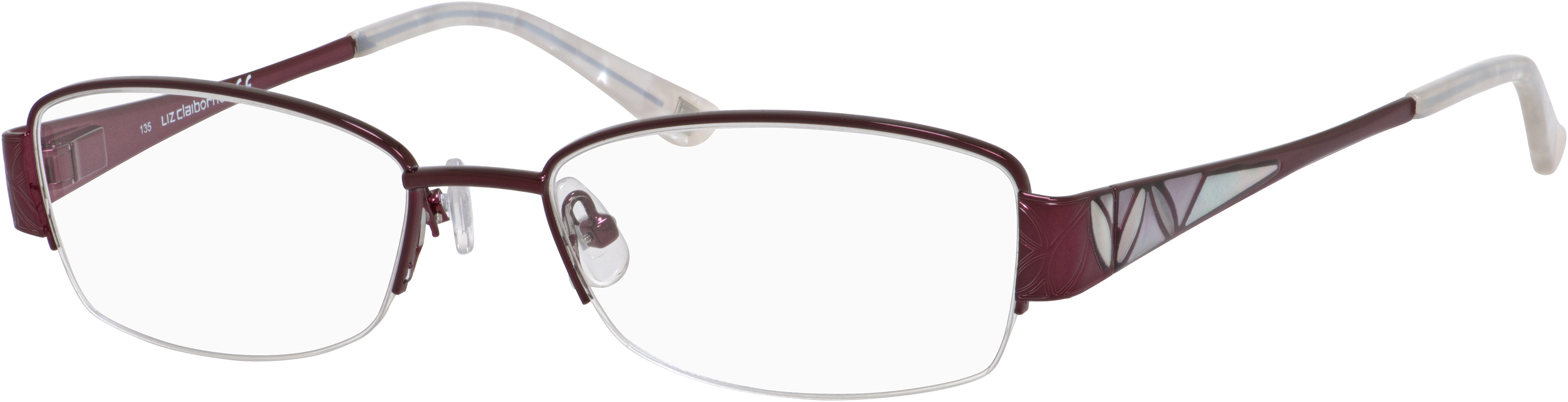  Liz Claiborne 319 Rectangular Eyeglasses 068V-068V  Burgundy (00 Demo Lens)