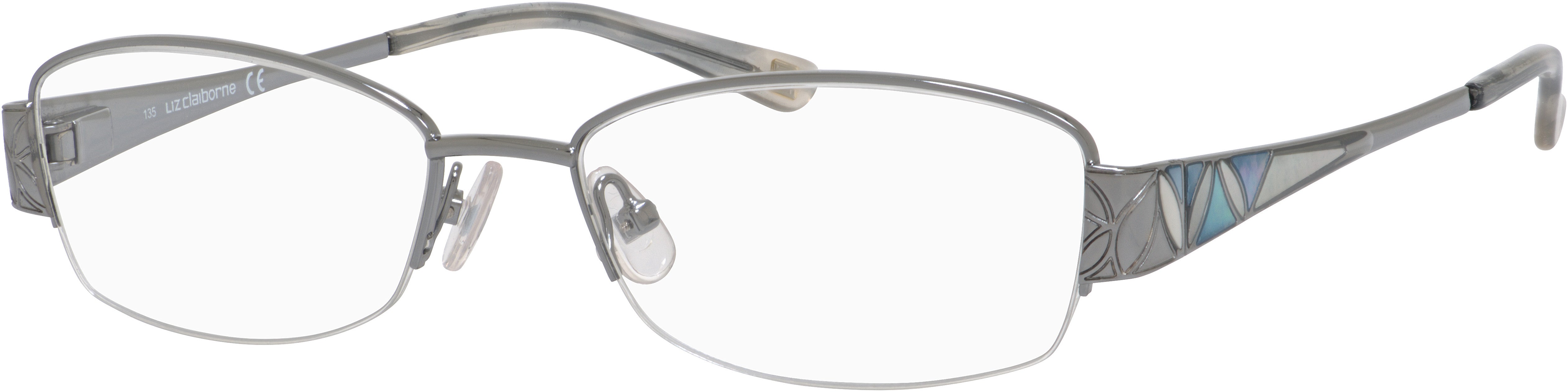  Liz Claiborne 319 Rectangular Eyeglasses 06LB-06LB  Ruthenium (00 Demo Lens)