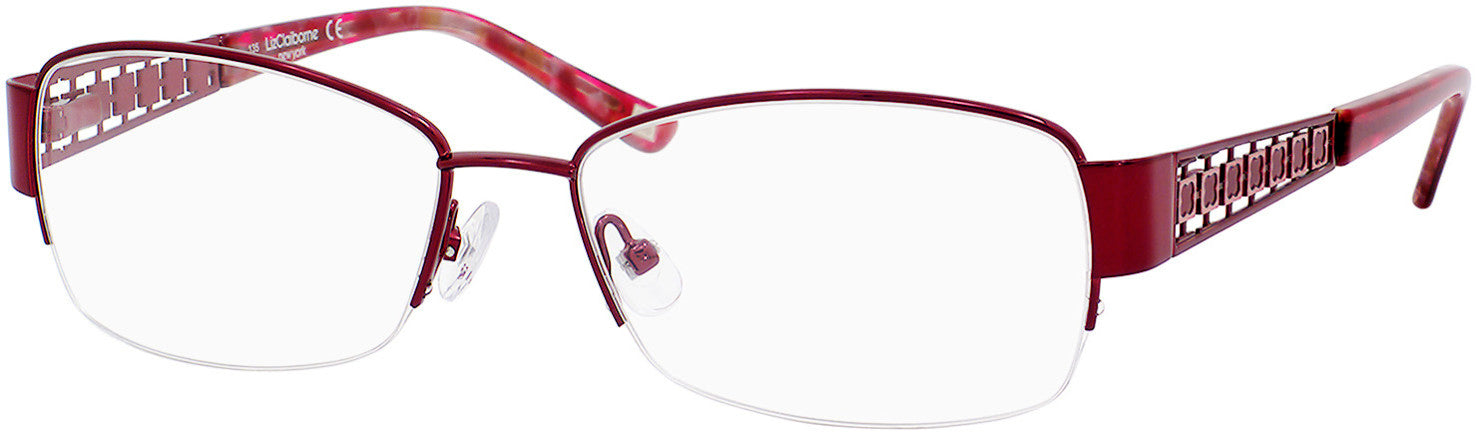  Liz Claiborne 366 Oval Modified Eyeglasses 0JCS-0JCS  Sangria (00 Demo Lens)