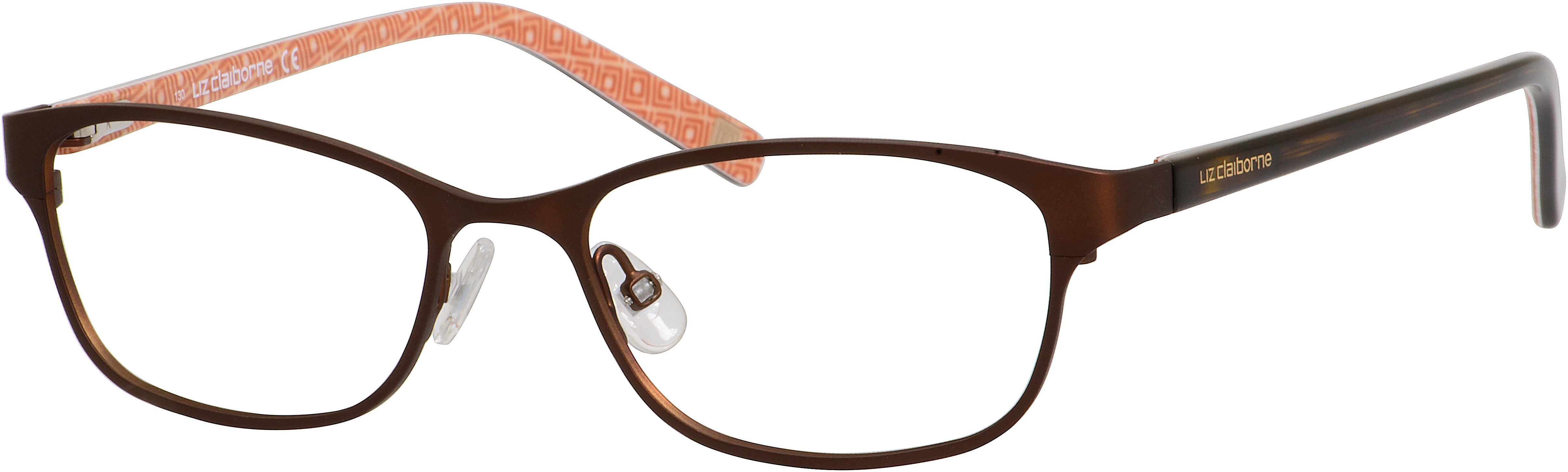  Liz Claiborne 425 Rectangular Eyeglasses 0JWU-0JWU  Dark Brown (00 Demo Lens)