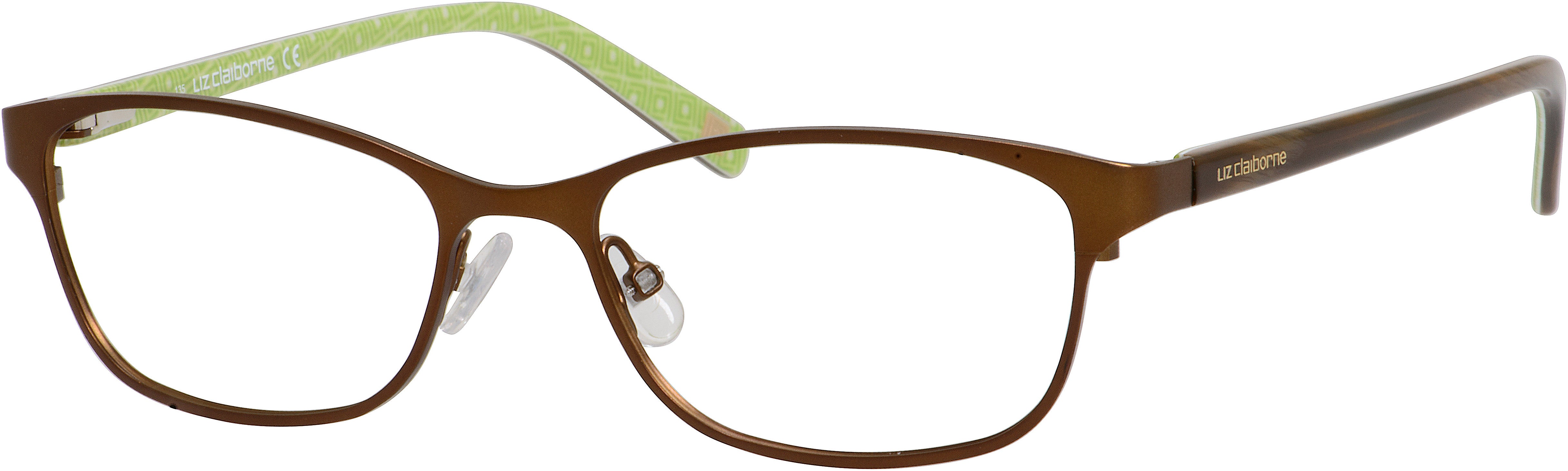  Liz Claiborne 425 Rectangular Eyeglasses 0RH9-0RH9  Brown (00 Demo Lens)