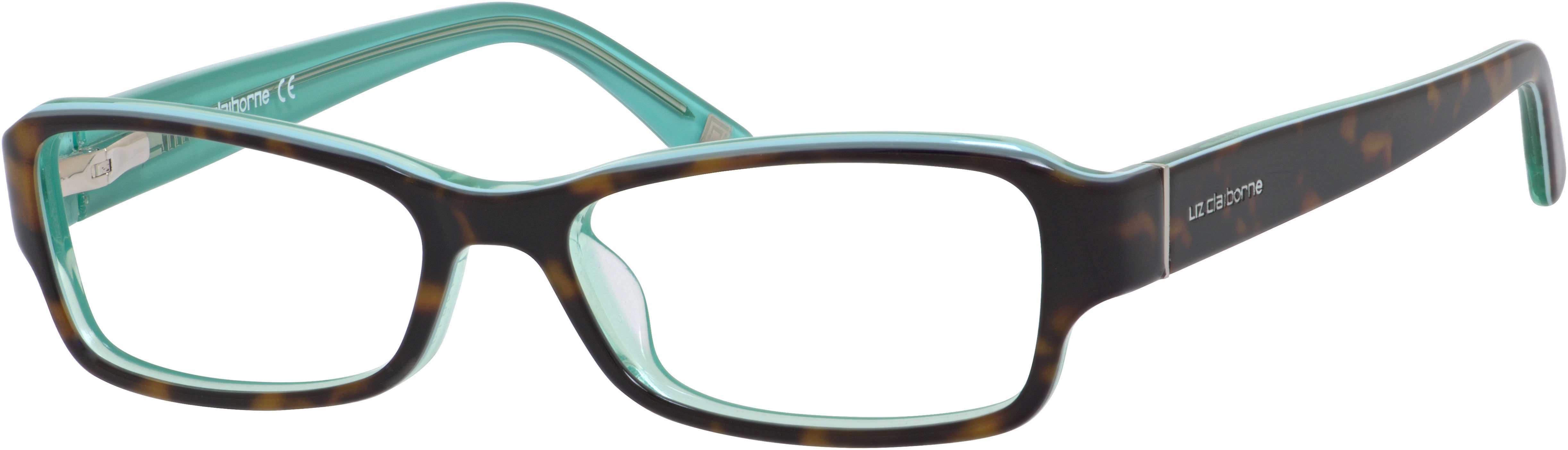  Liz Claiborne 435 Rectangular Eyeglasses 0JSD-0JSD  Tortoise Mint (00 Demo Lens)