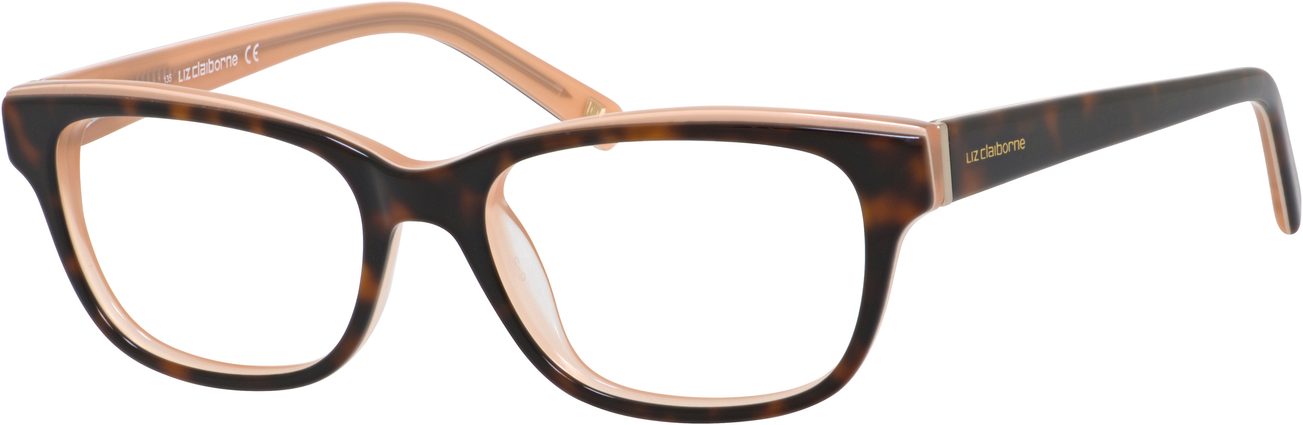  Liz Claiborne 437 Rectangular Eyeglasses 0DM9-0DM9  Tortoise Peach (00 Demo Lens)