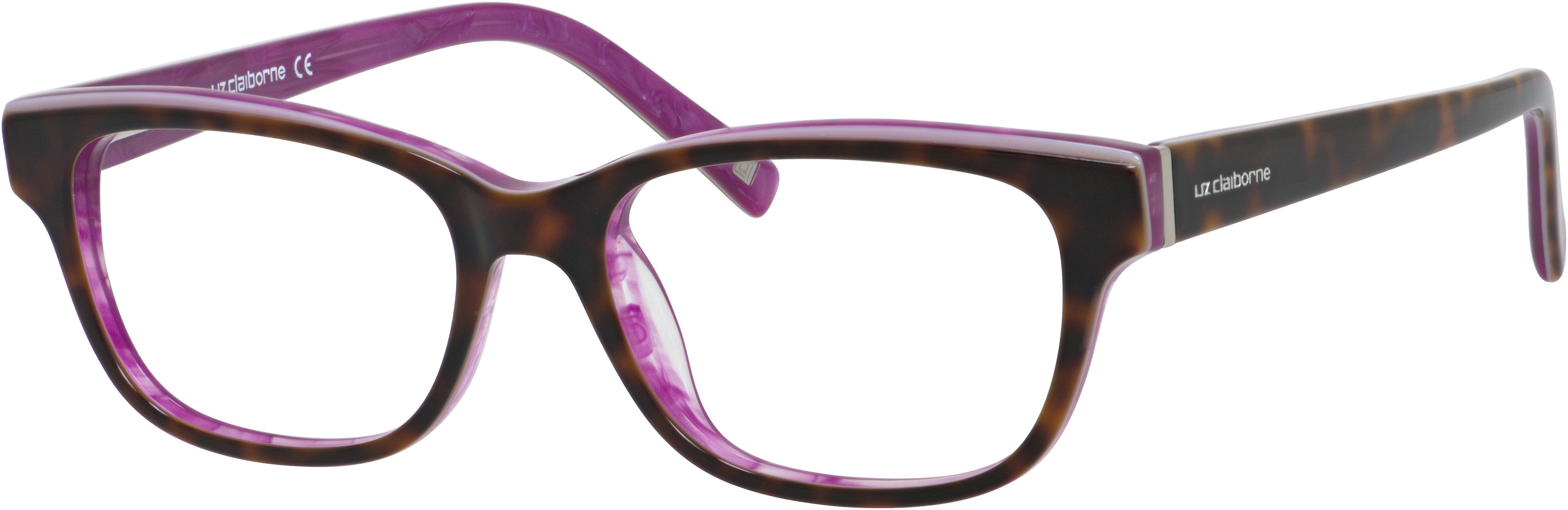  Liz Claiborne 437 Rectangular Eyeglasses 0EC4-0EC4  Havana Plum (00 Demo Lens)
