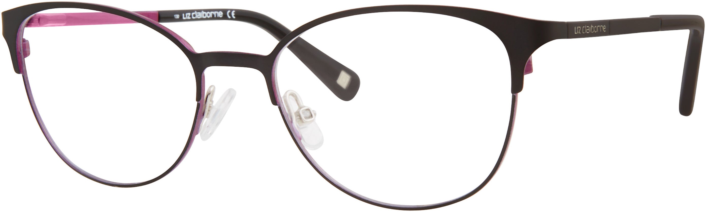  Liz Claiborne 445 Oval Modified Eyeglasses 0003-0003  Matte Black (00 Demo Lens)