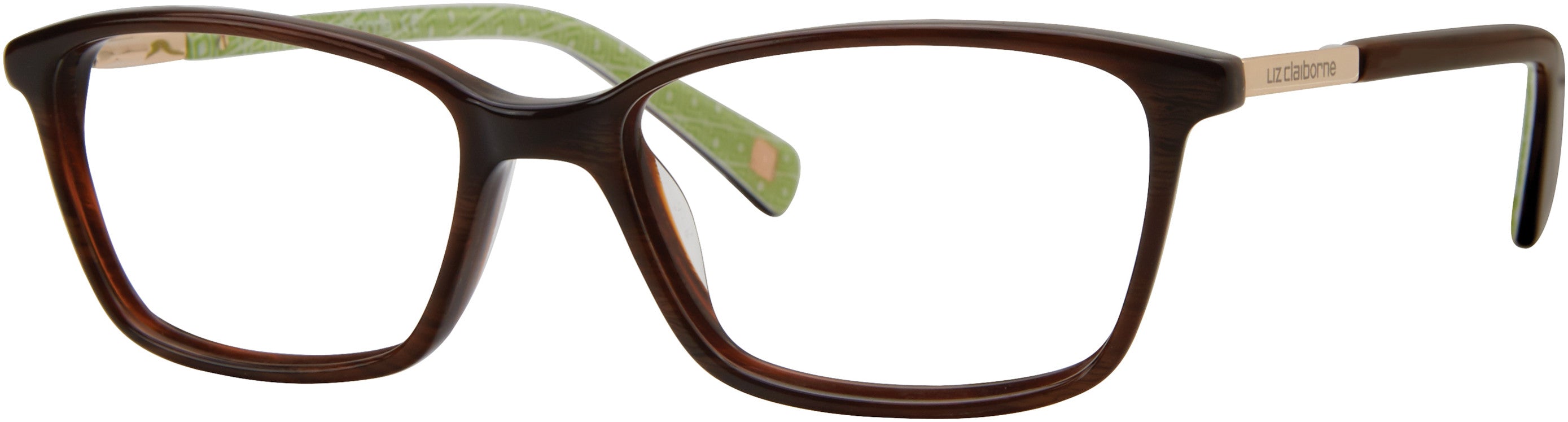  Liz Claiborne 448 Rectangular Eyeglasses 0WR9-0WR9  Brown Havana (00 Demo Lens)